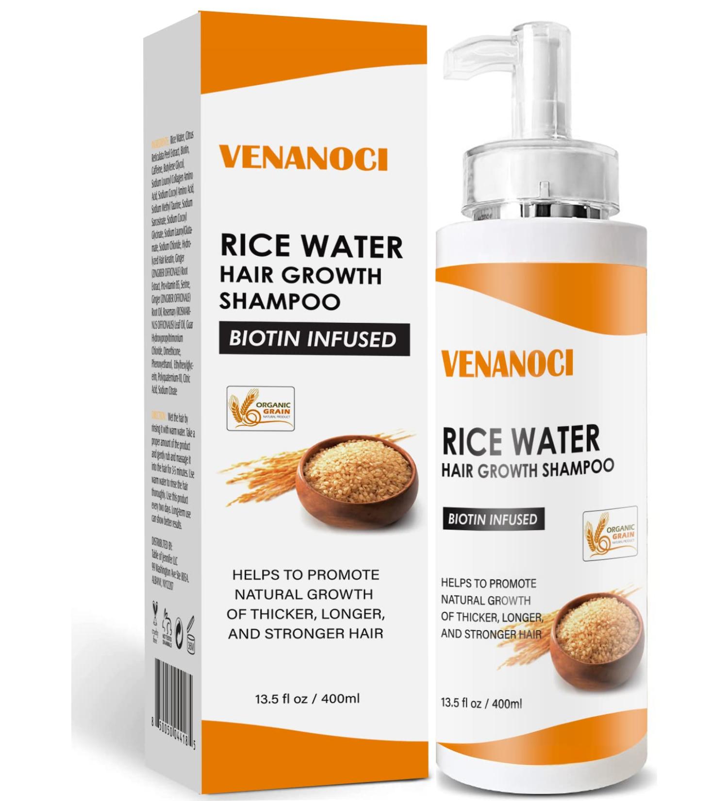 Rice Water & Rosemary Oil Shampoo for Hair Growth | Biotin Anti Hair Loss Treatment for Men & Women | Regrowth Formula for All Hair Types - Buy Online on GoSupps.com