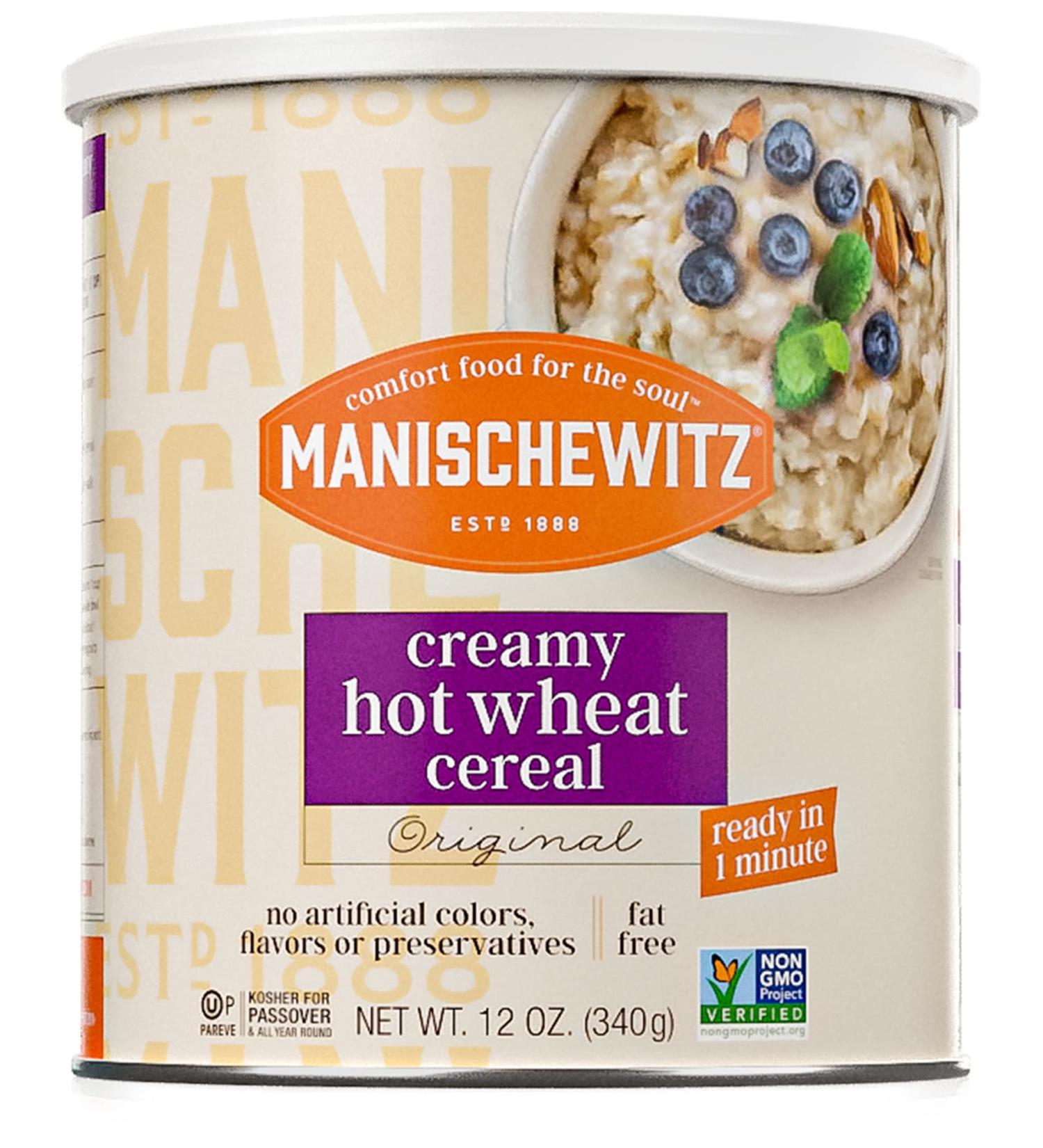 Manischewitz Original Creamy Hot Wheat Cereal 12oz (2 Pack) - Kosher for Passover | Instant Easy Prep, No Artificial Ingredients - Buy Online on GoSupps.com