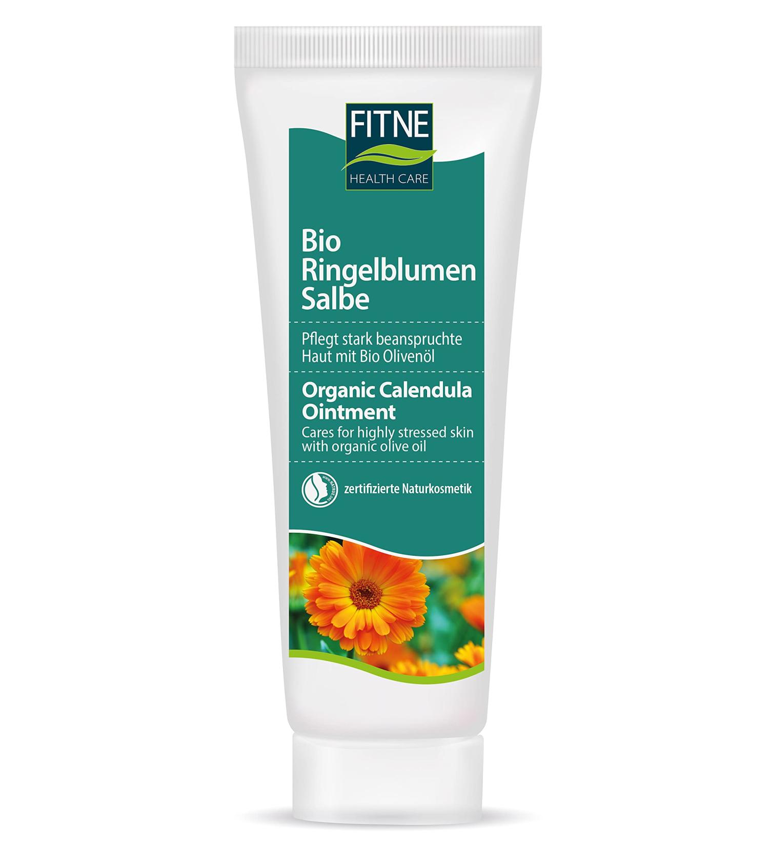 FITNE Health Care FITNE Organic Marigolds Ointment with Organic Olive Oil for the Care of Highly Stressed and Sensitive Skin (75 ml) - Buy Online on GoSupps.com