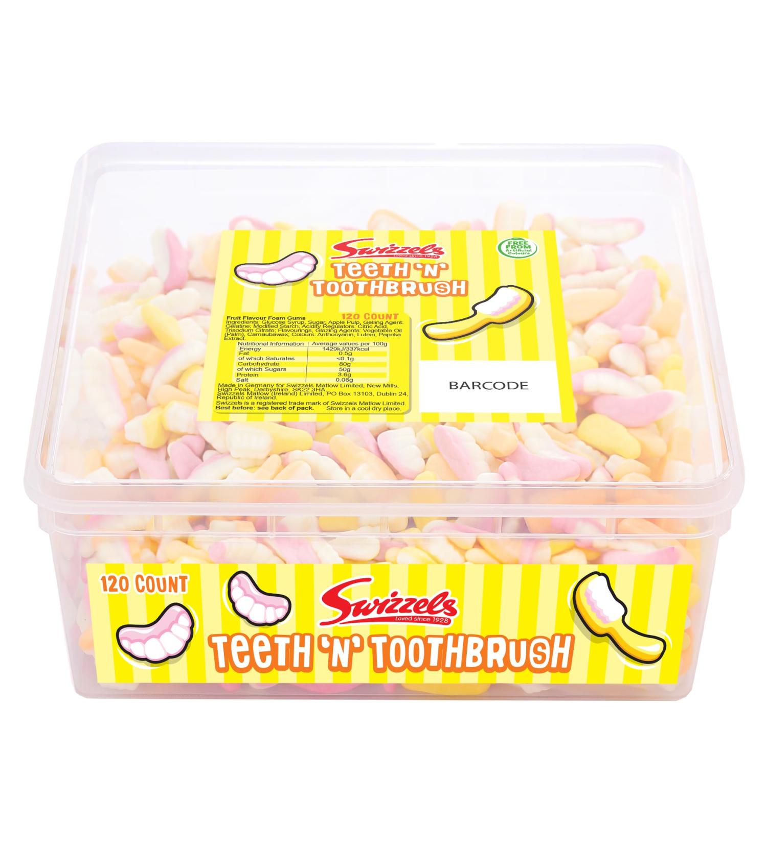 Swizzels Sweet Tubs Fun Gums Teeth N Toothbrush