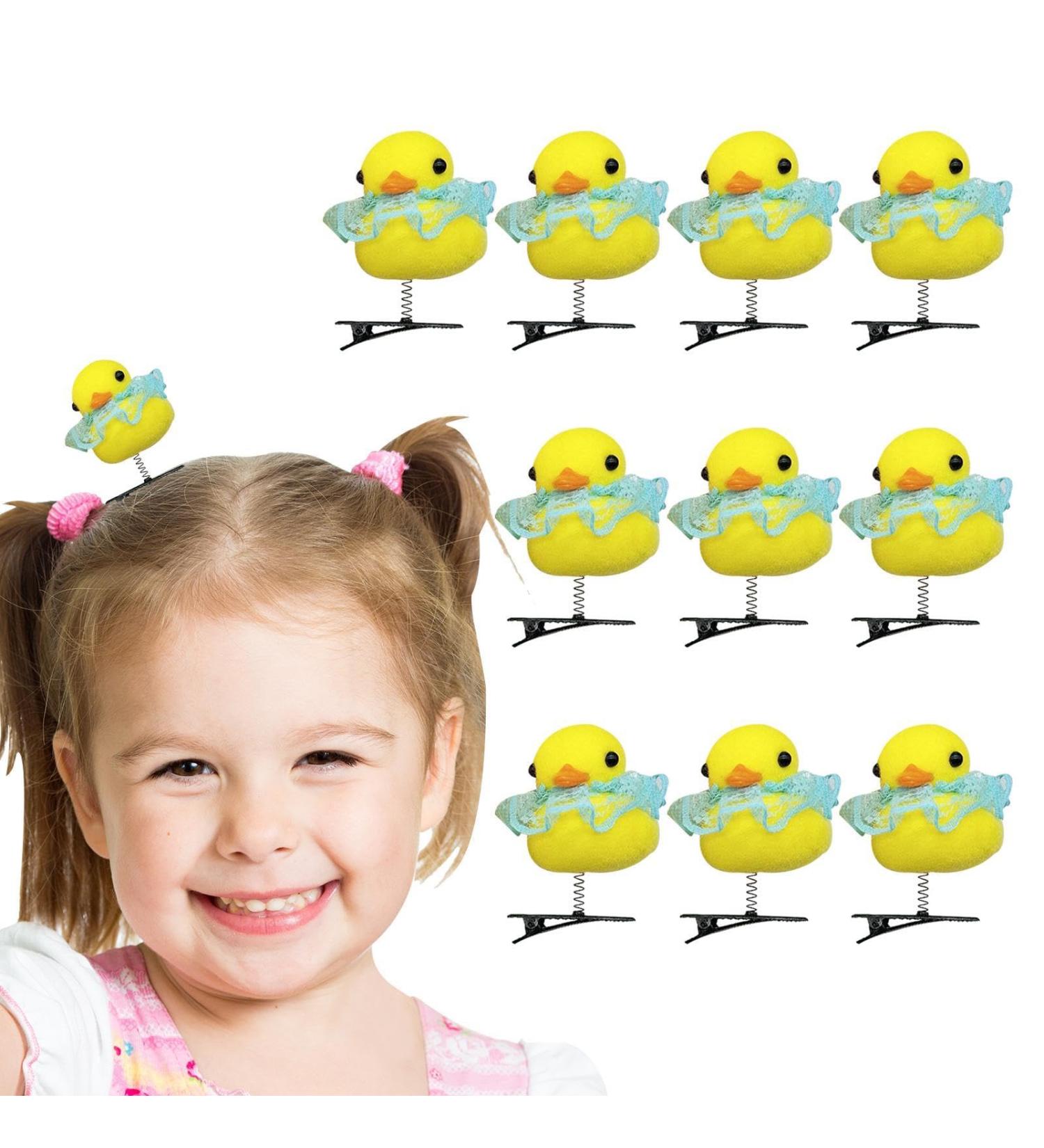 Duck Hair Clips - Plush Yellow Duck Hairpin | Hair Pins For Styling Portable Plush Duck Hairpin Collection for Kids & Girls - Buy Online on GoSupps.com