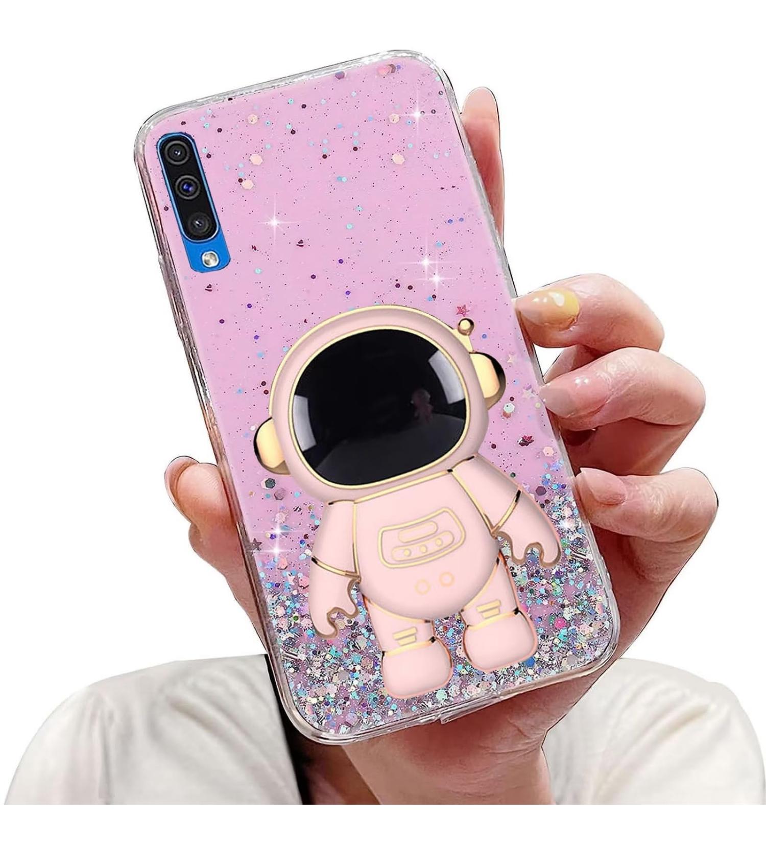 Tivenfezk Nadoli for Samsung Galaxy A70 - Astronaut Hidden Stand Case | Glitter Soft Silicone Bling Pink Protective Cover - Buy Online on GoSupps.com