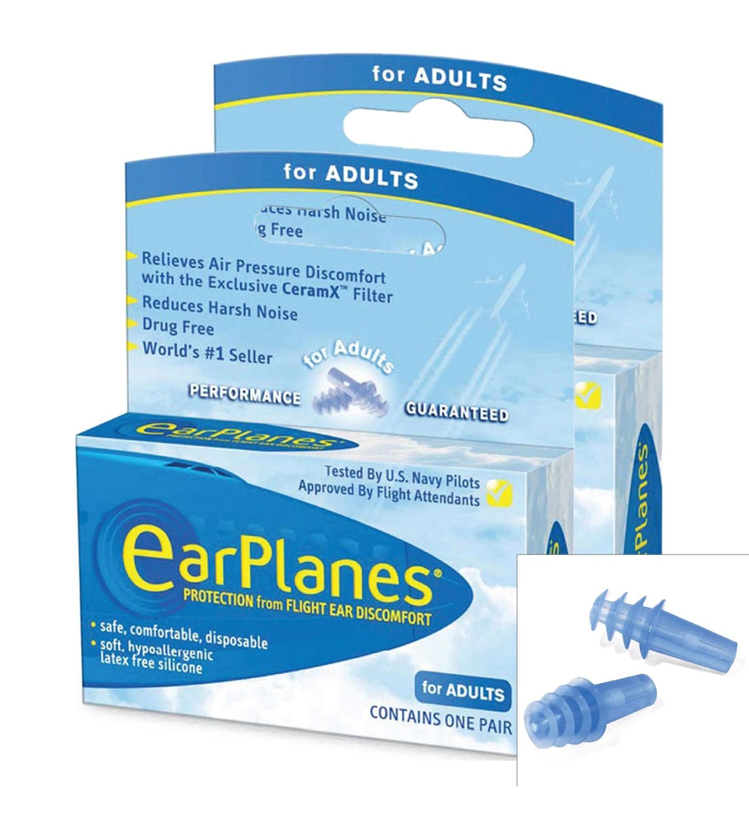 EARPLANES EARPLANES Earplugs Ear Protection from Flight Air and Noise Sound