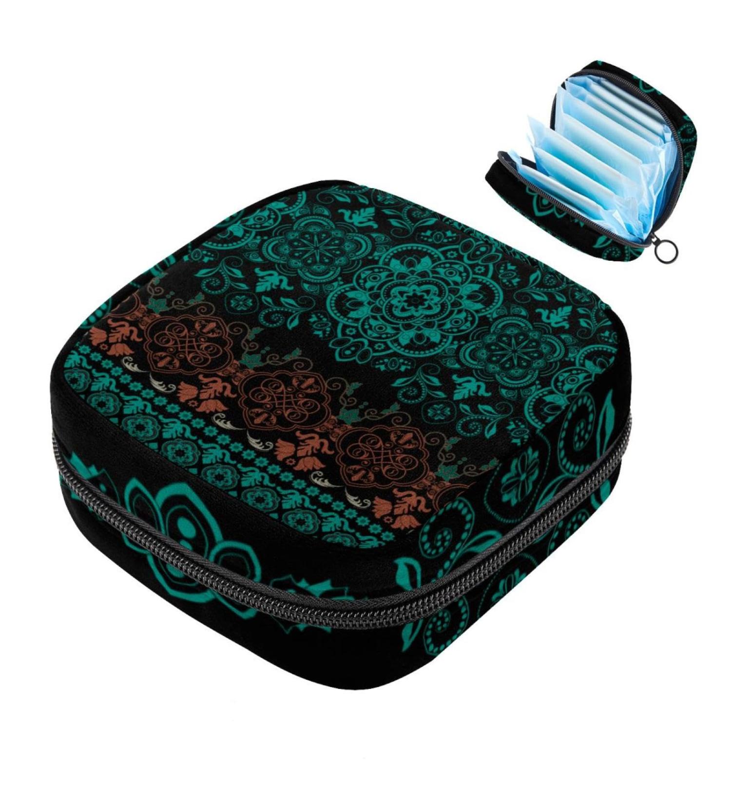 Javenproeqt Portable Women's Binding Bags - Menstrual Cup & Pads Bags for Teens | Bohemian Art Designs - Buy Online on GoSupps.com