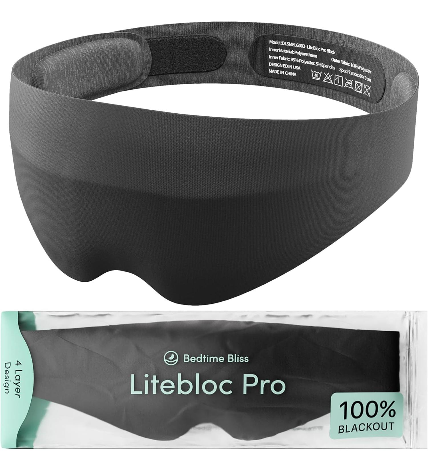 Sleep Mask 3D Eye Mask for Sleeping - 100% Blackout, Lightweight & Wash-Friendly Design - Adjustable Strap for Men and Women - Buy Online on GoSupps.com