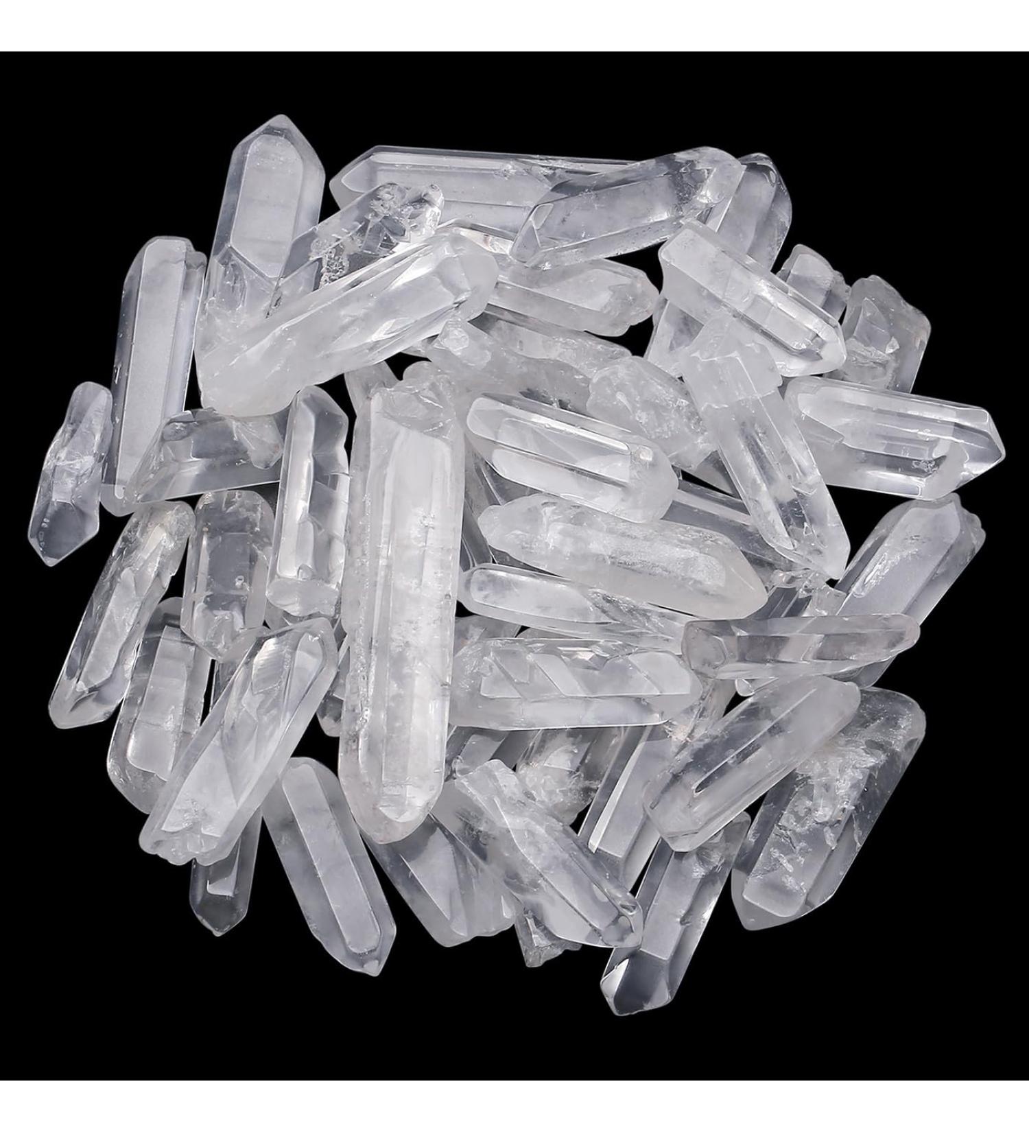 Xiannvxi Mountain Crystal Points - Bulk Raw Clear Quartz Healing Stones for Meditation & DIY Jewelry | Irregular Natural Transparent Gems - Buy Online on GoSupps.com