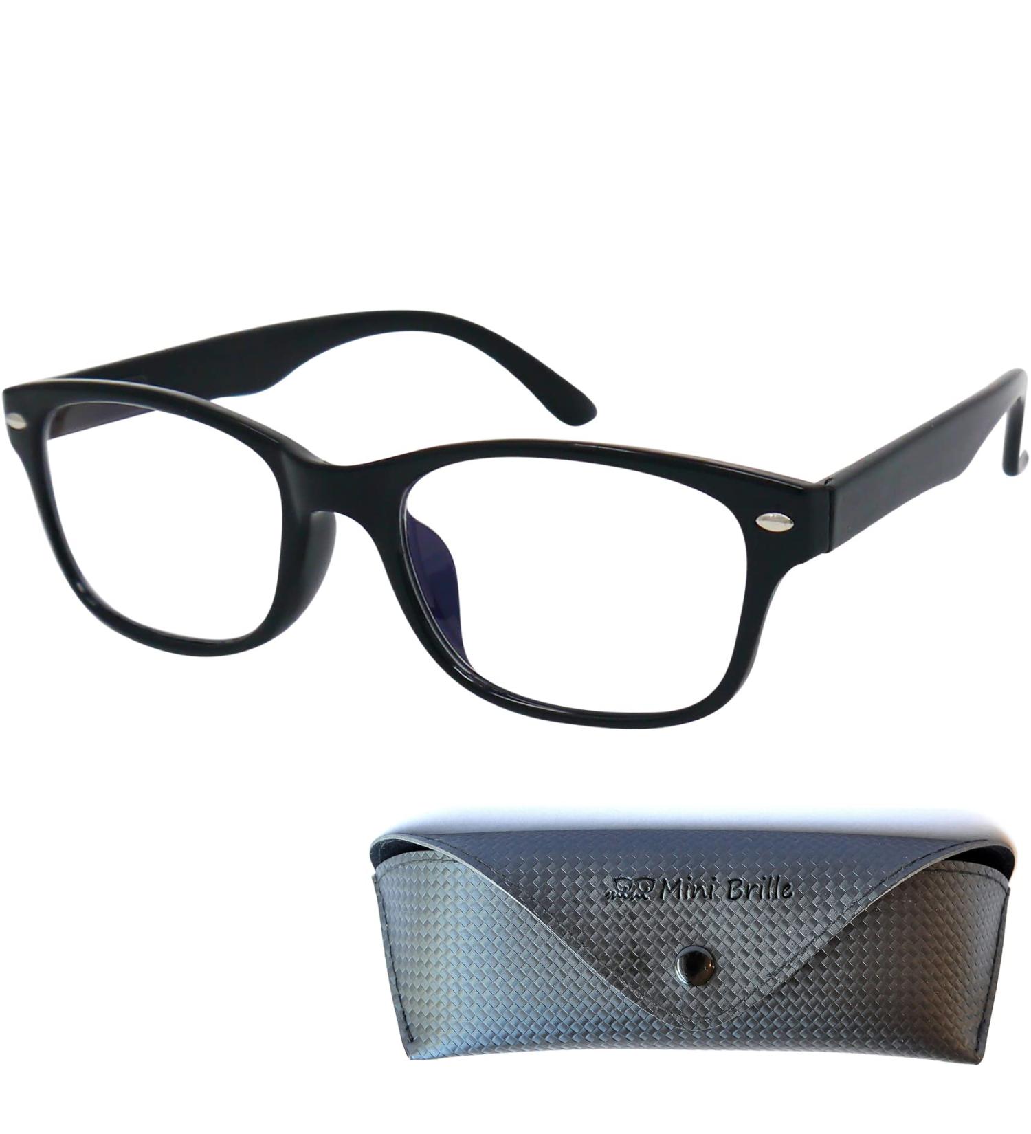 Shop Fashionable Mini Anti-Blue Light Reading Glasses | Transparent Frame Free Case 2.0 Diopters for Men - Buy Online on GoSupps.com