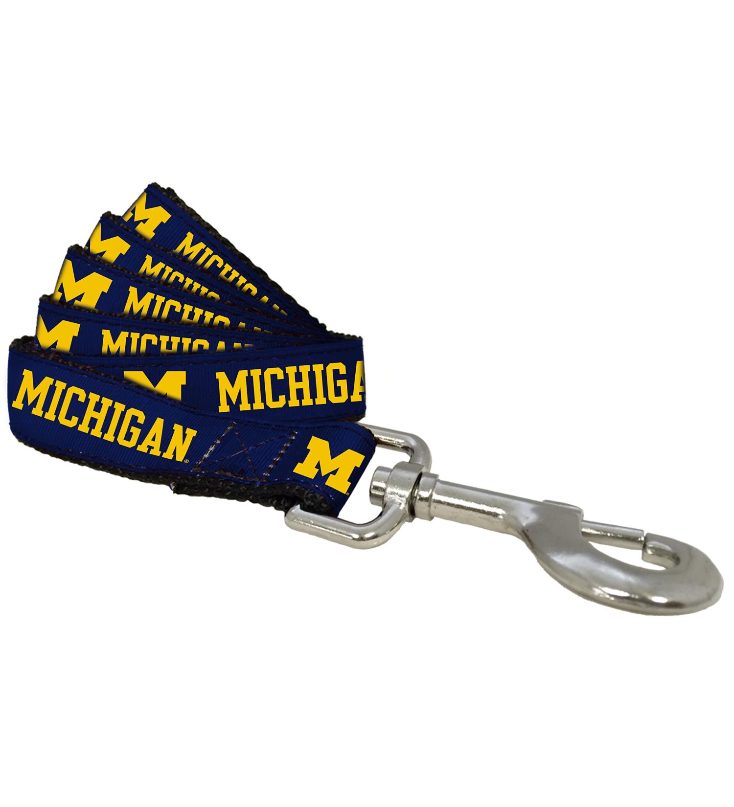 All Star Dogs NCAA Michigan Wolverines Collegiate Dog Leash, Large Michigan Wolverines Large Michigan Wolverines