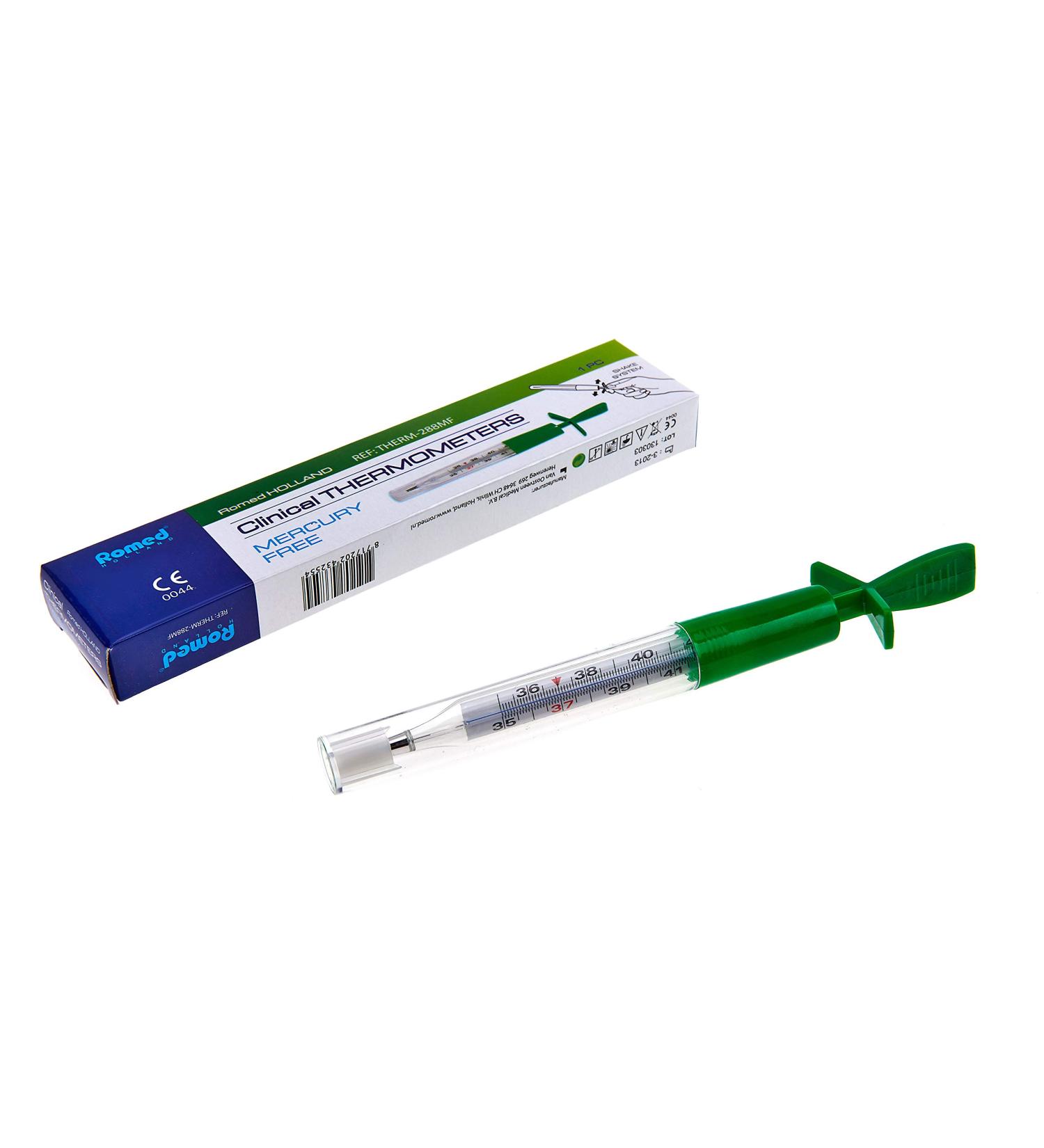Romed Classic Fever Thermometer - Mercury-Free Analogue | 35 C - 42 C Range | Single Pack - Buy Online on GoSupps.com