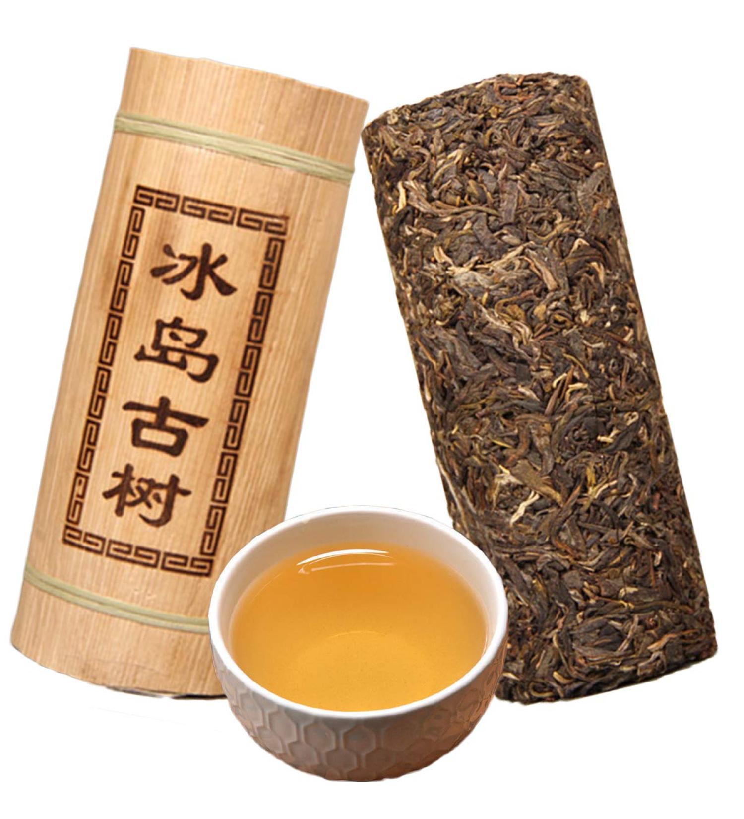 HELLOYOUNG 500g de th Pu'er cru bio Bingdao Ancient Tree du Yunnan Aliment vert bio sans additifs au go t intense Th pu-erh Pu'er Tea - Buy Online on GoSupps.com