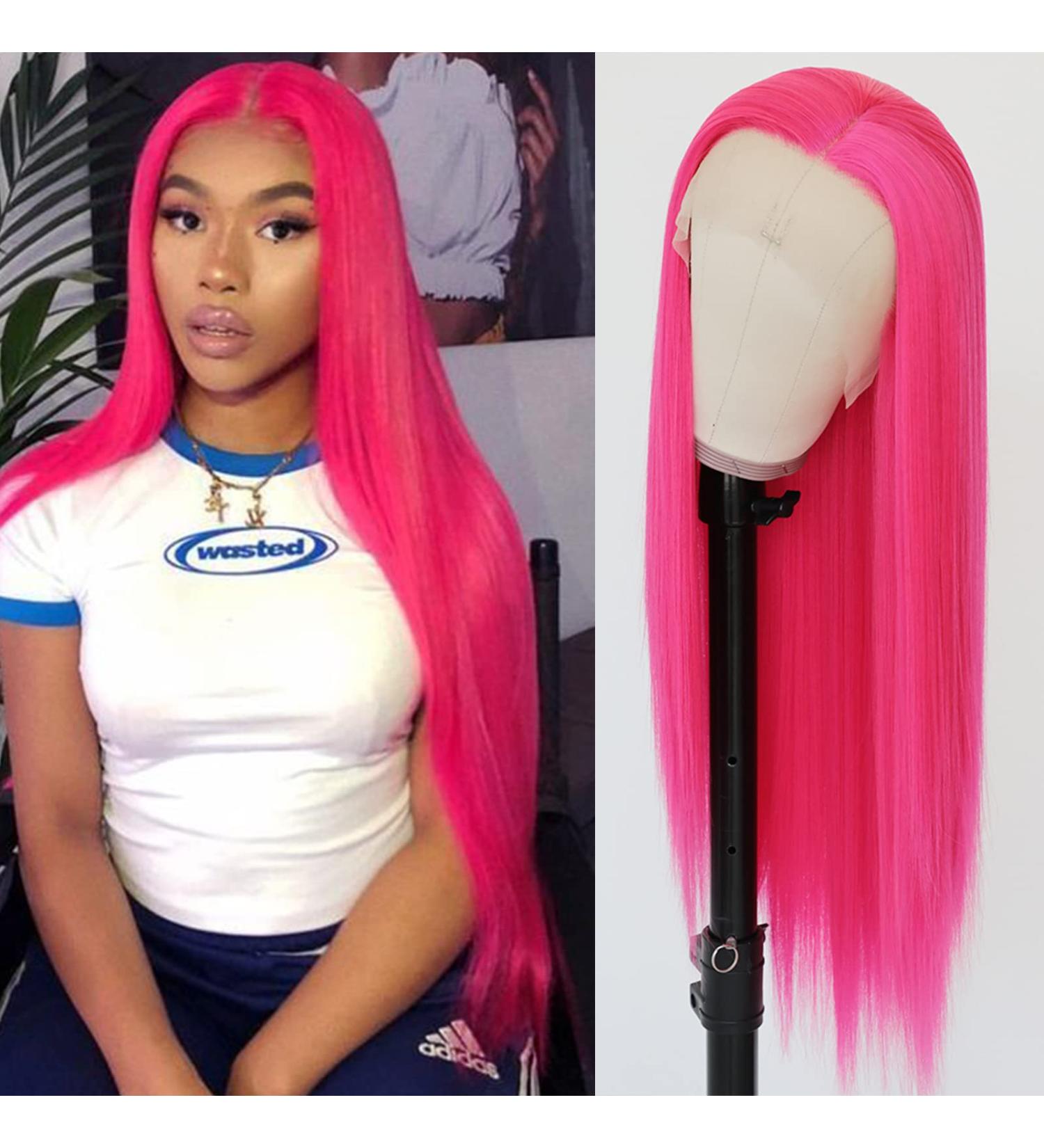 Magenta colored wigs best sale