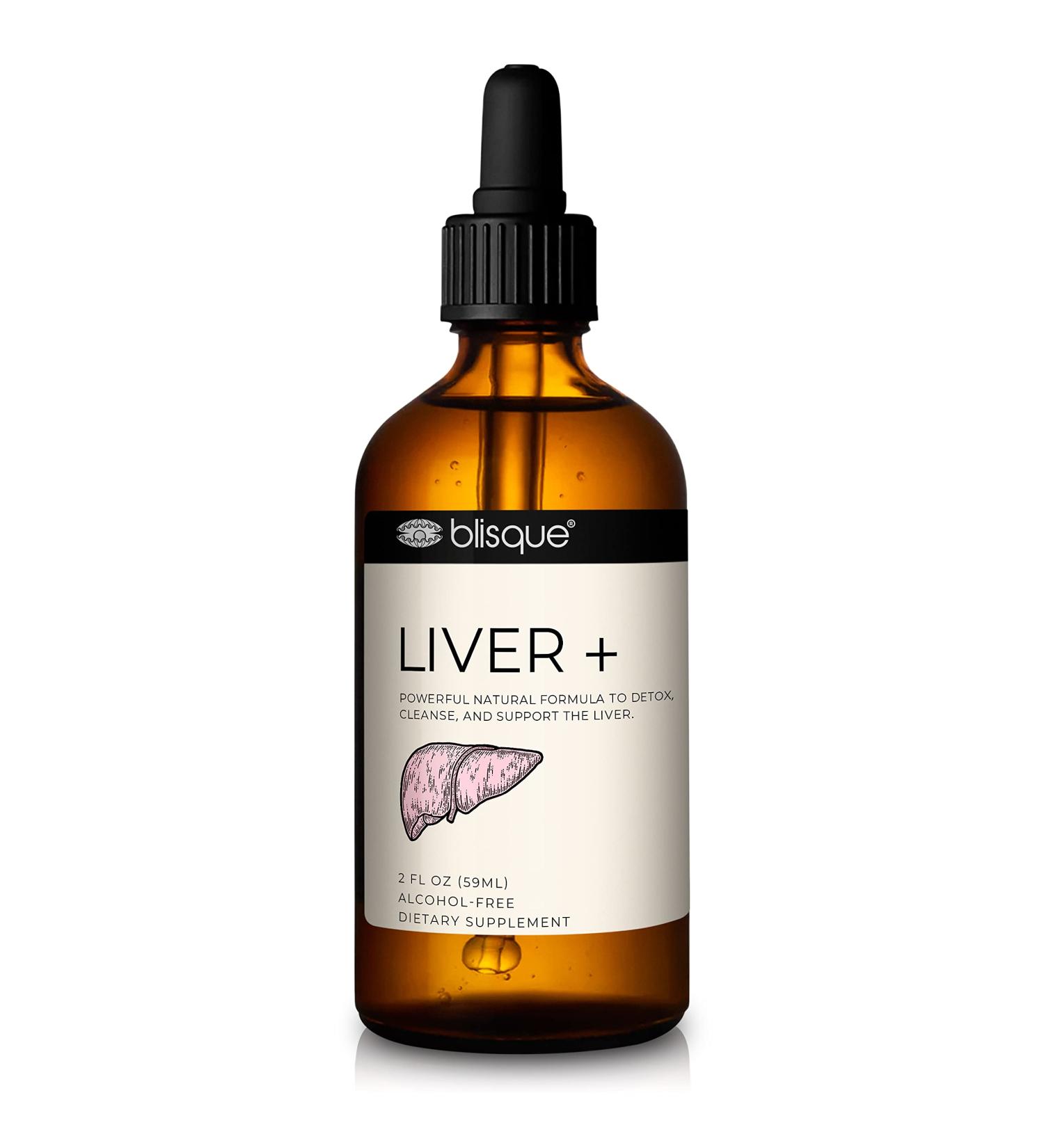 Blisque Liver Complex Supplement - Detox, Cleanse & Repair | Doctor-Approved | Natural Ingredients | Milk Thistle & Dandelion Root | 2oz, 59 Servings - Buy Online on GoSupps.com
