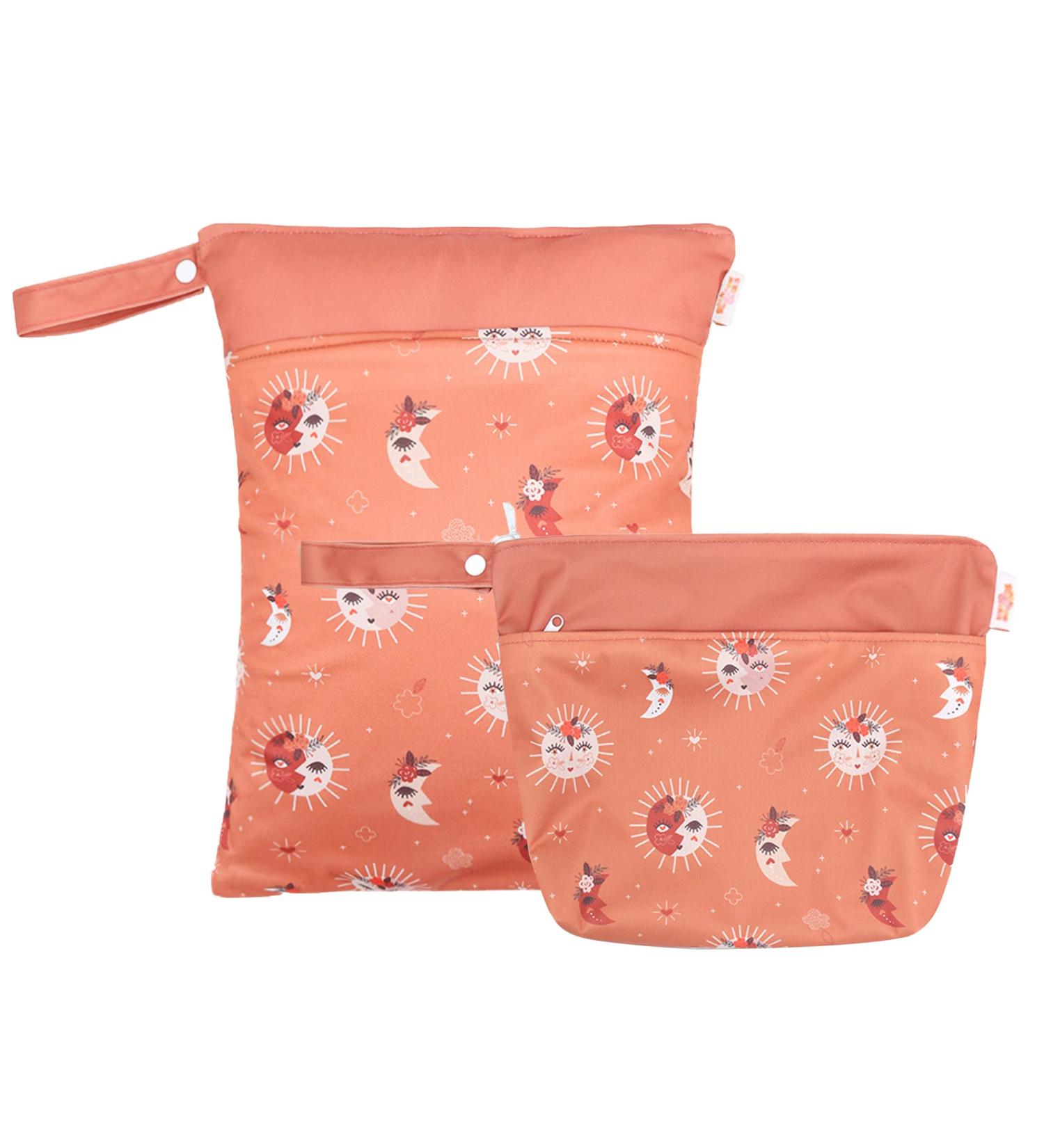 Seaur Waterproof Diaper Bag & Wet Bags - 2 Pack (20x28cm & 30x40cm) for Daycare Swimming Fitness | Durable Zippered Design - Buy Online on GoSupps.com