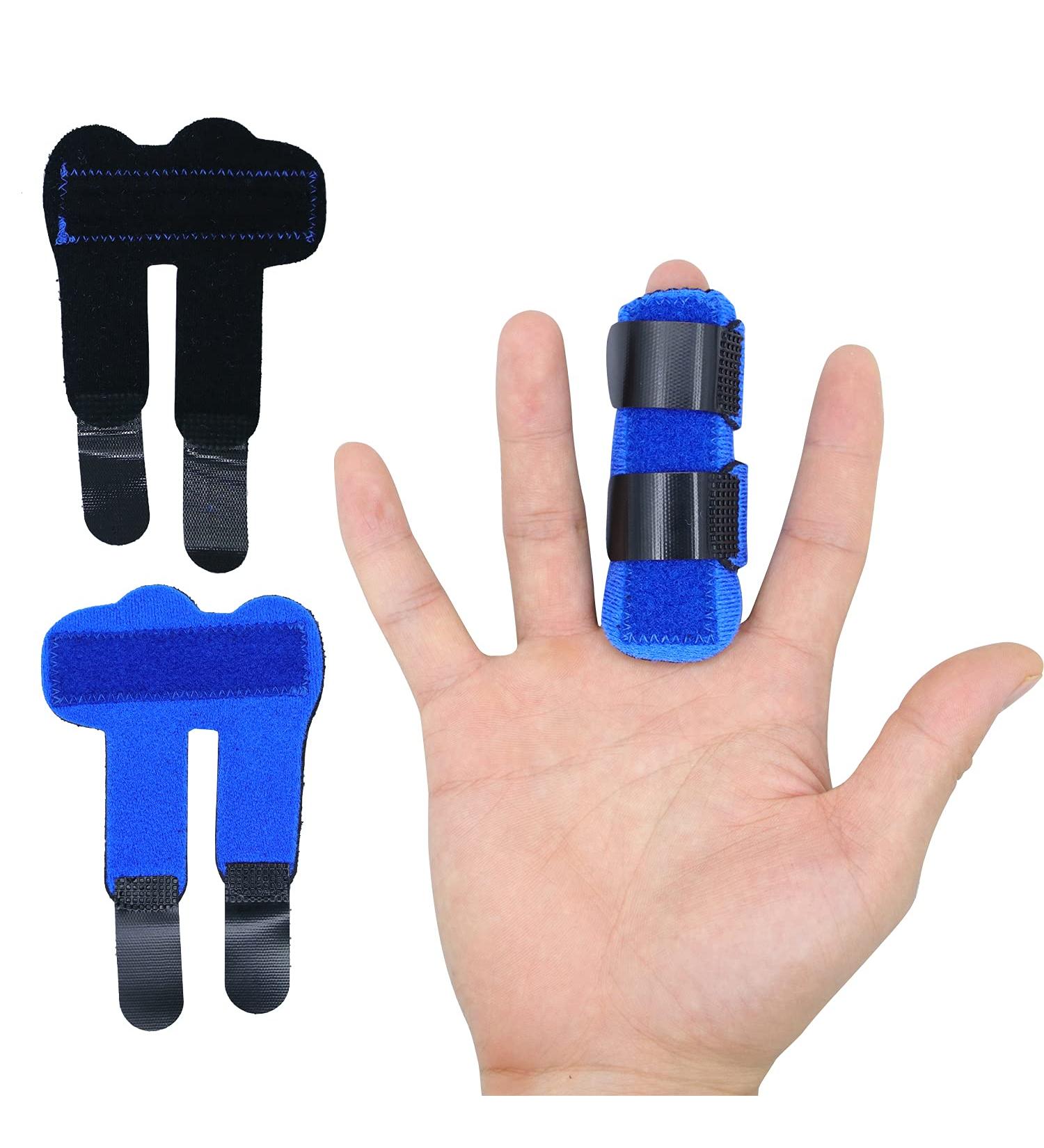 Trigger Finger Splint - 2 Pack Finger Brace for Arthritis & Pain Relief | Thumb Splint for Broken Finger Support - Buy Online on GoSupps.com
