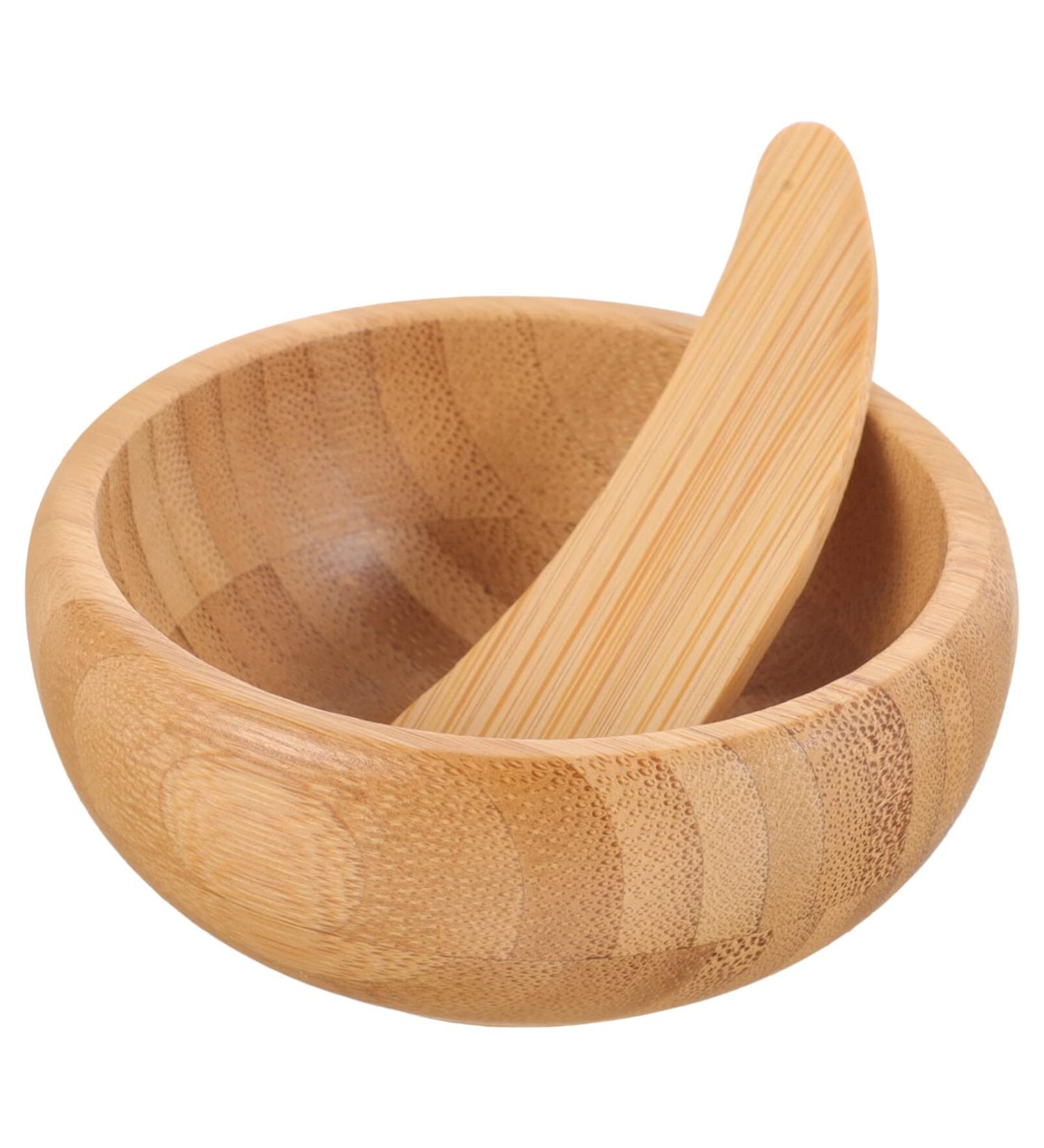 FOMIYES Clay Mask Bowl Set - Bamboo & Wood Mixing Bowls for Skincare | Silicone & Wooden Facial Mask Bowls for Beauty Treatments - Buy Online on GoSupps.com