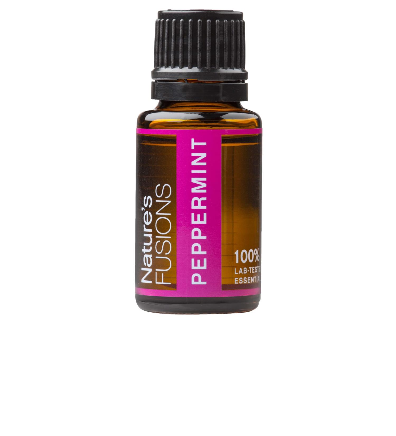 Nature's Fusions Peppermint (Supreme) 100% Pure and Natural Essential Oils Undiluted Therapeutic Grade for Aromatherapy and Topical Use .5 Fl Oz (Pack of 1) (15 mL) - Buy Online on GoSupps.com