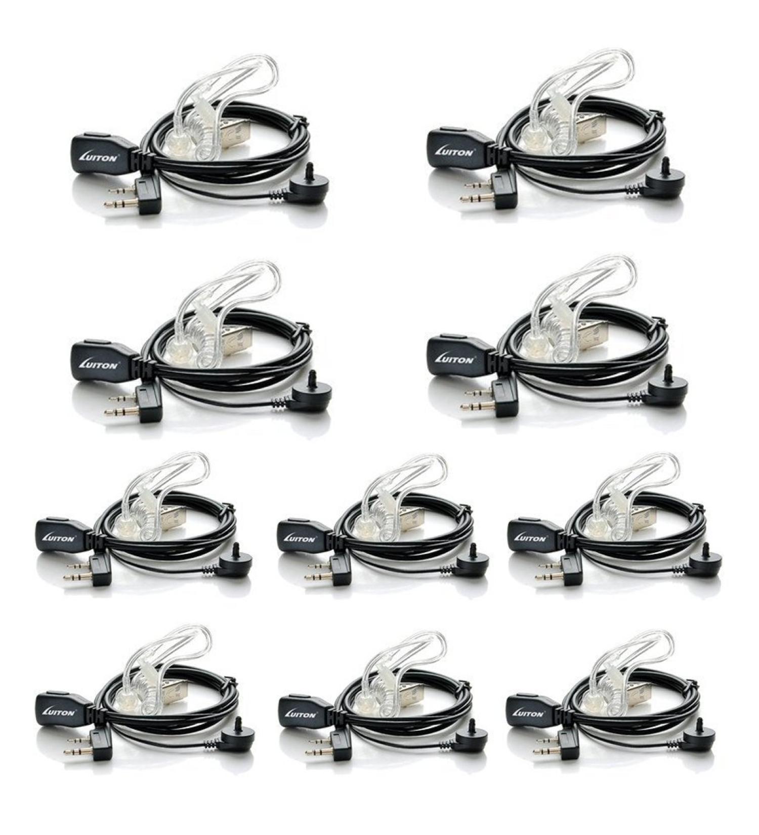 BaoFeng Radio Walkie Talkie Earpiece with Mic - 10 Pack Headset for Baofeng UV-5R BF-888S Arcshell Retevis H-777 RT21 RT22 Kenwood 2 Way Radio - Buy Online on GoSupps.com