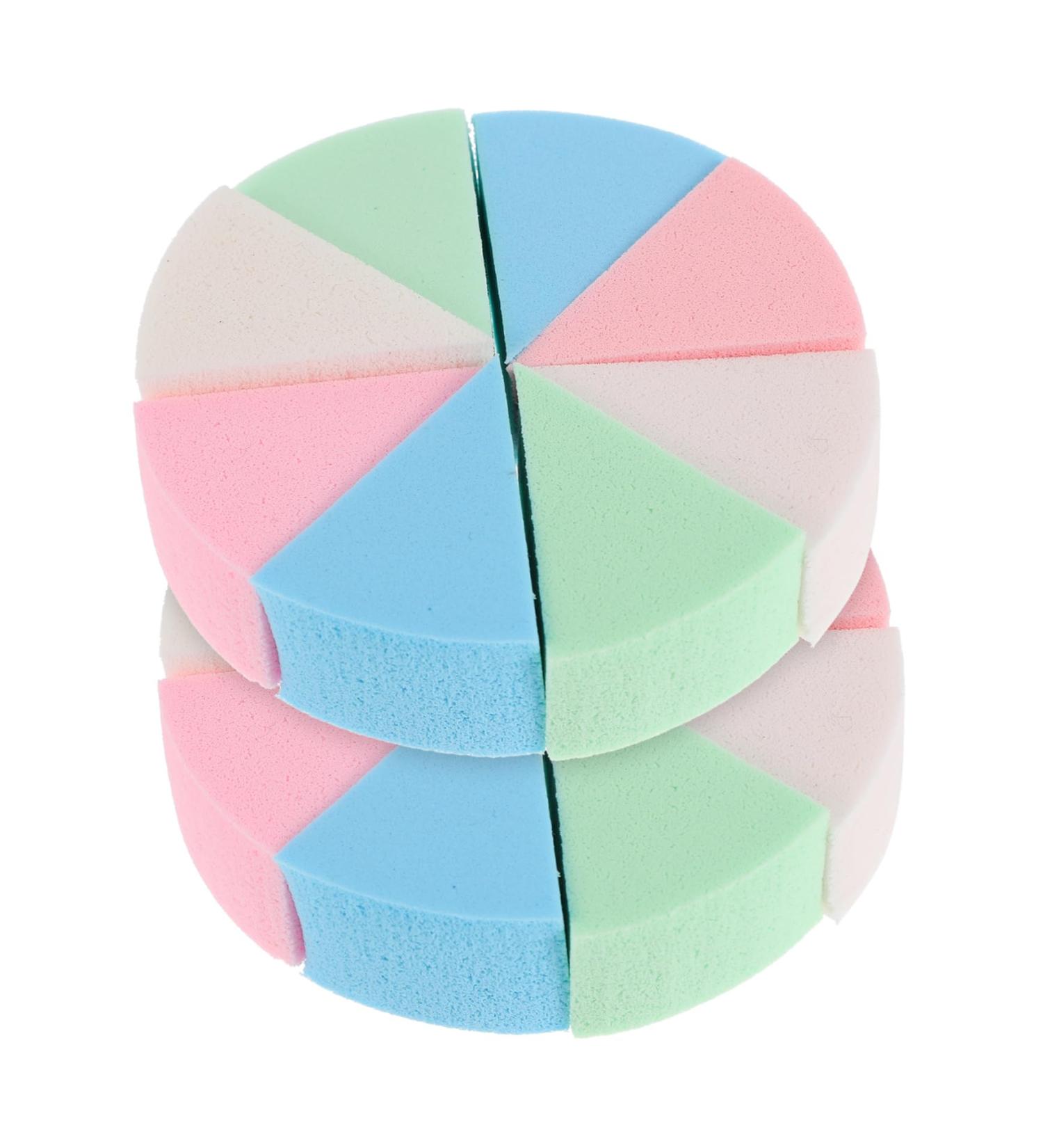 WOFASHPURET 2 Sets Triangular Sponge Puff Women Makeup Tool Concealer Sponge Powder Puffs Portable Facial Makeup Pad Wedge Makeup Beauty Tools Body Makeup Puff Wet and Dry 8.00X8.00X2.00CM Assorted Color - Buy Online on GoSupps.com