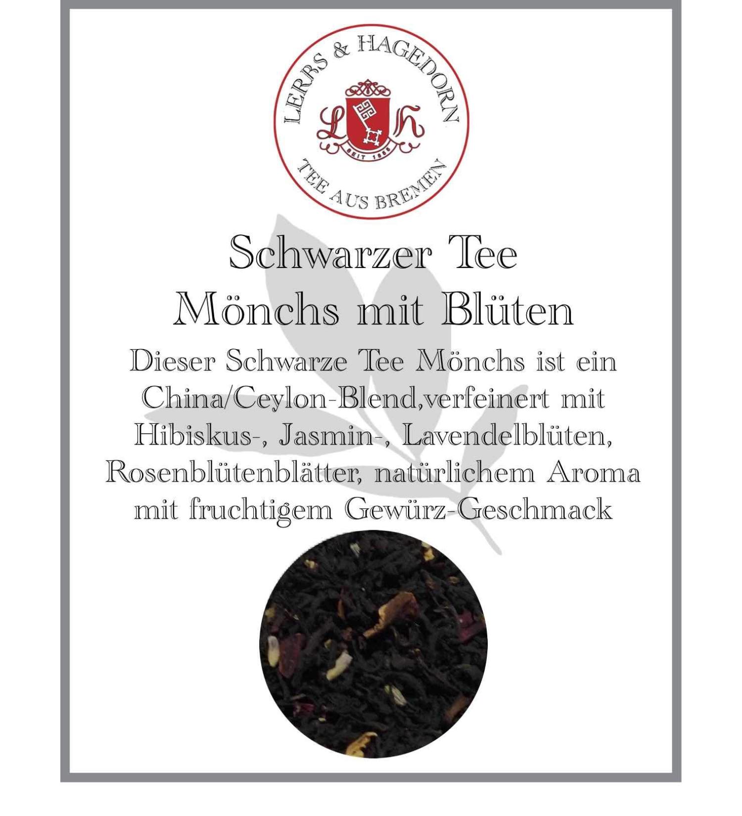  Lerbs & Hagedorn Lerbs & Hagedorn Monk's Black Tea with Flowers | Spicy Fruity Flavor 1.5 kg (approx. 122 liters) hibiscus lavender flowers rose petals - Buy Online on GoSupps.com
