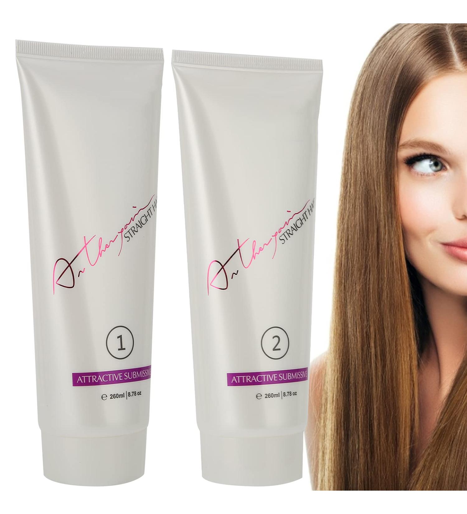 2pcs 260ml Professional Hair Straightening Cream - Hydrating Moisturizer for Frizzy Dry Damaged Hair - Buy Online on GoSupps.com