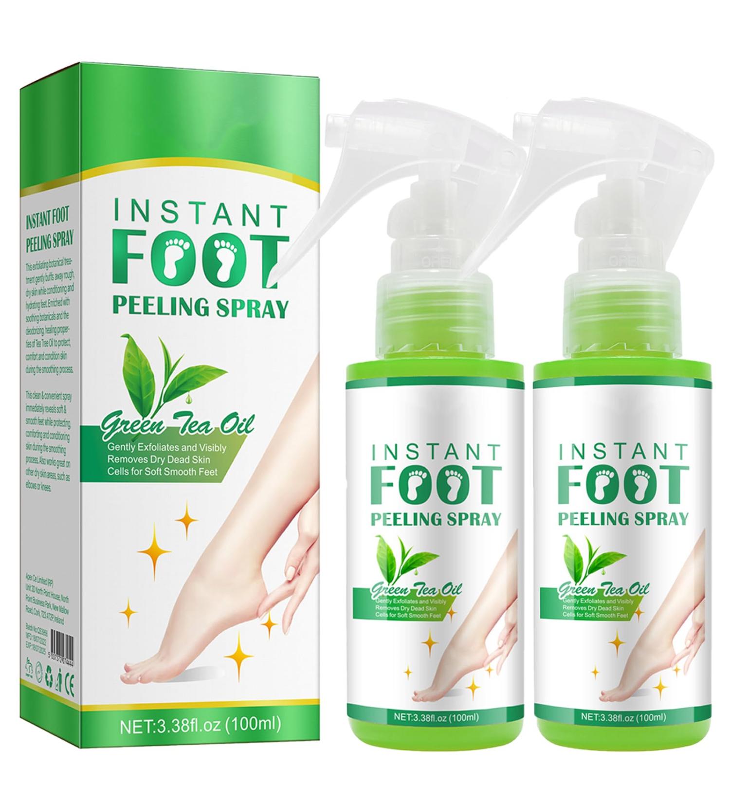 Foot Peeling Spray Instant Foot Peeling Spray Foot Spray to Remove Dead Skin Hydrating Nourish Peel Off Spray Exfoliating Peeling & Calluses on Feet for Cracked Rough Heels (2PCS Green Tea) 2PCS Green Tea - Buy Online on GoSupps.com