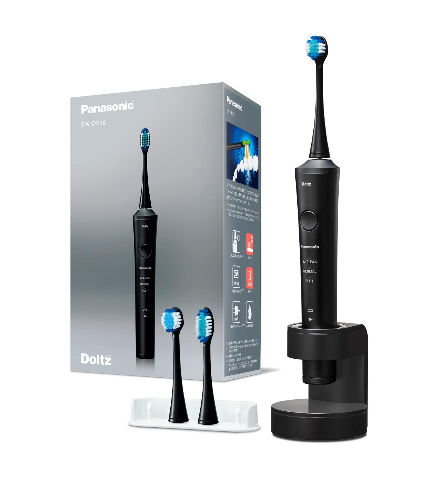 Panasonic EW-DP36 Doltz Bluetooth Electric Toothbrush - 3 Modes 2022 Model Shipped from Japan (Black - Buy Online on GoSupps.com
