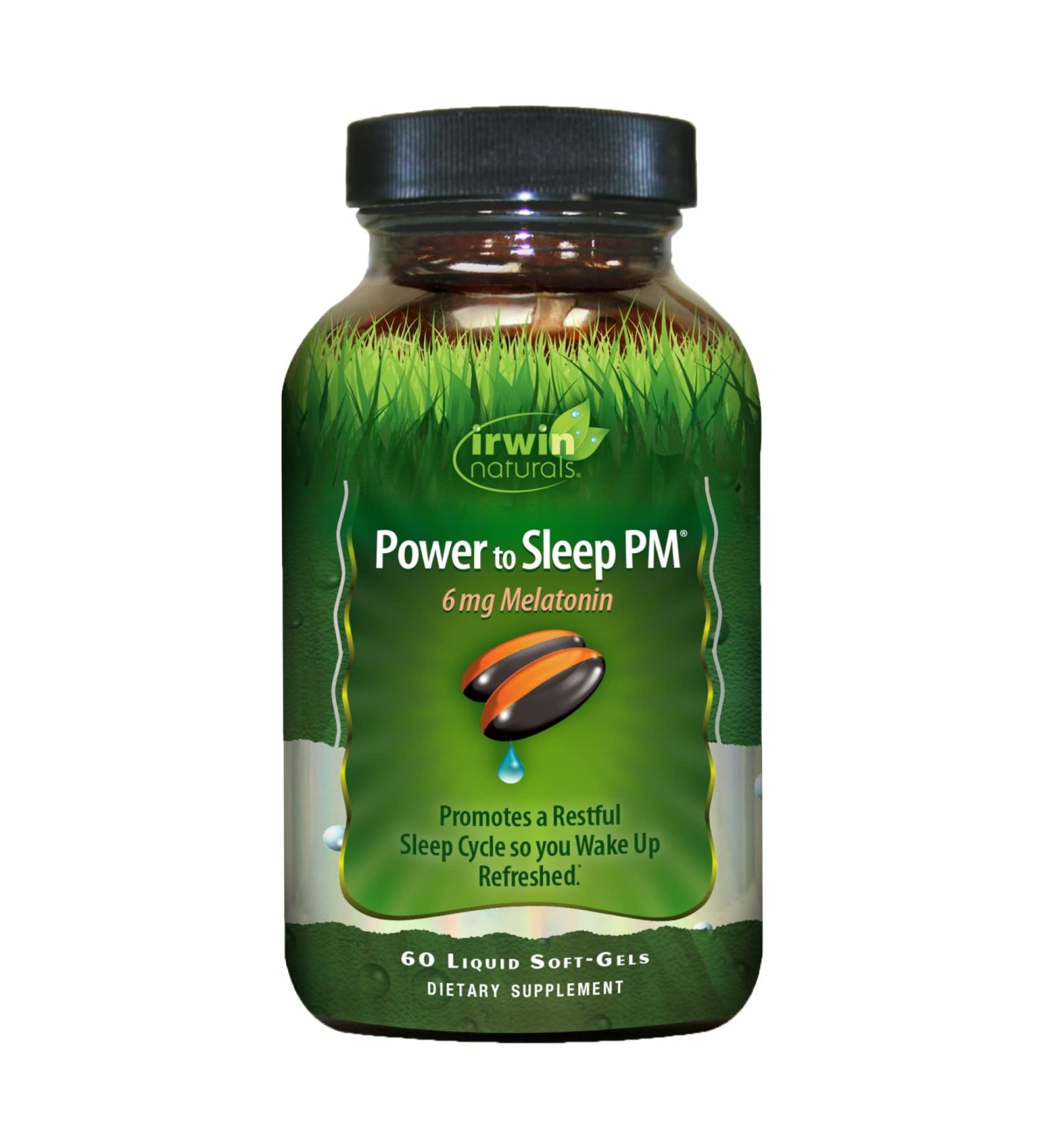 Irwin Naturals Power to Sleep PM 6 mg Melatonin - 60 Liquid Soft-Gels for Restful Sleep - Buy Online on GoSupps.com