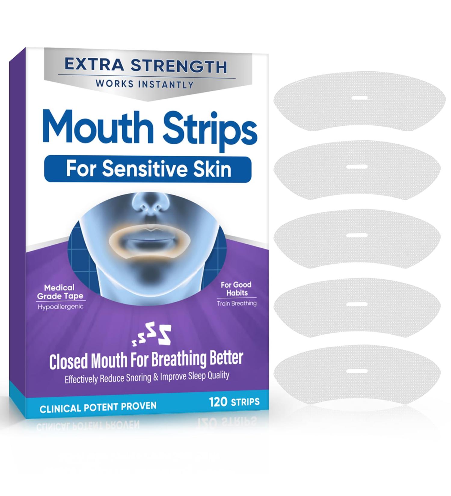 120 Pcs Mouth Tape for Snoring | Snoring Aids for Men/Women | Enhance Nose Breathing | Reduce Snoring | Purple - Buy Online on GoSupps.com