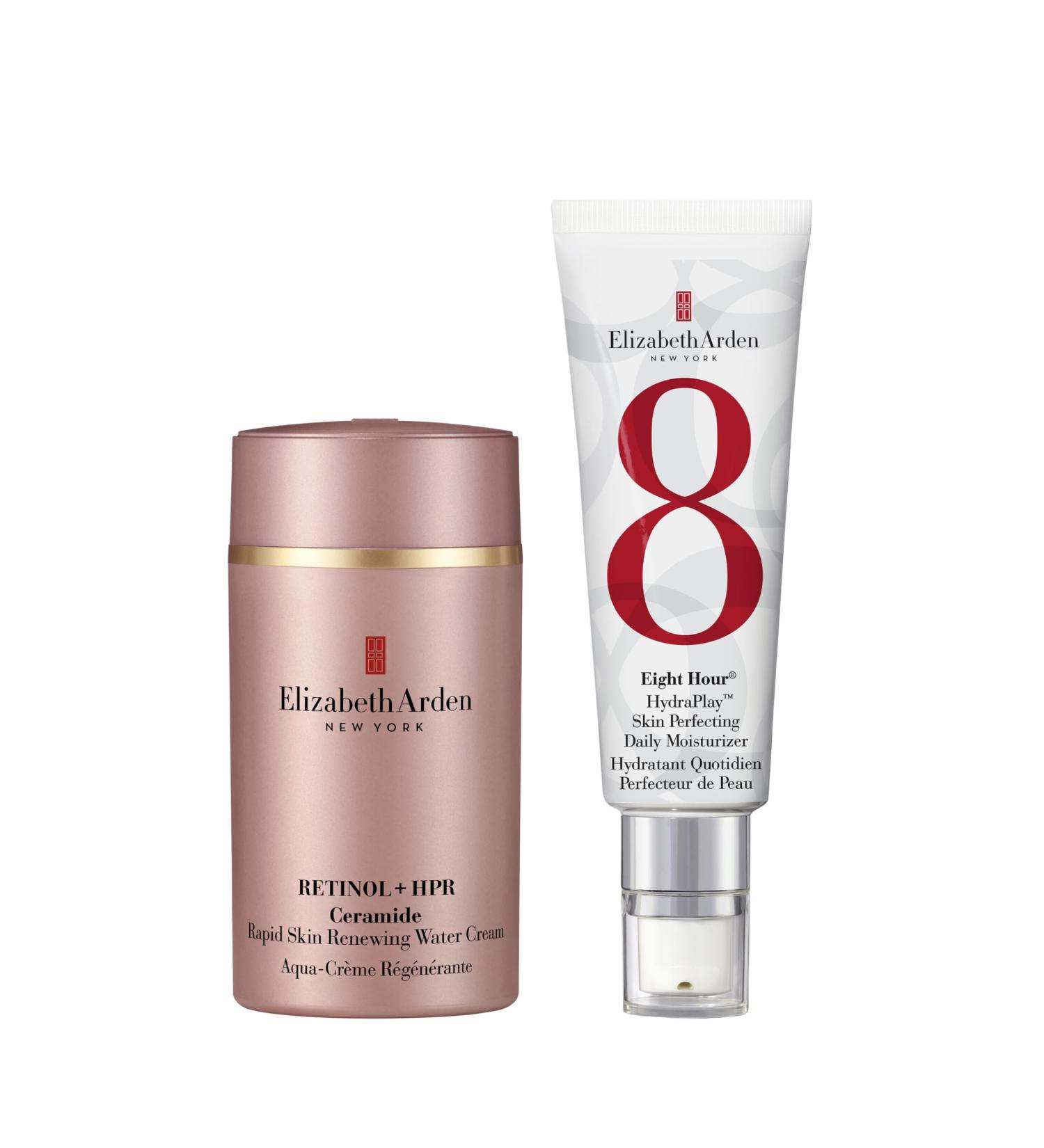 Elizabeth Arden Retinol + HPR Ceramide Rapid Skin Renewing Water Cream Face Moisturizer Anti-Aging Wrinkle Treatment Niacinamide Hyaluronic Acid Ceramides & Peptides 1.7 fl oz 3.2 Fl Oz (Pack of 2)