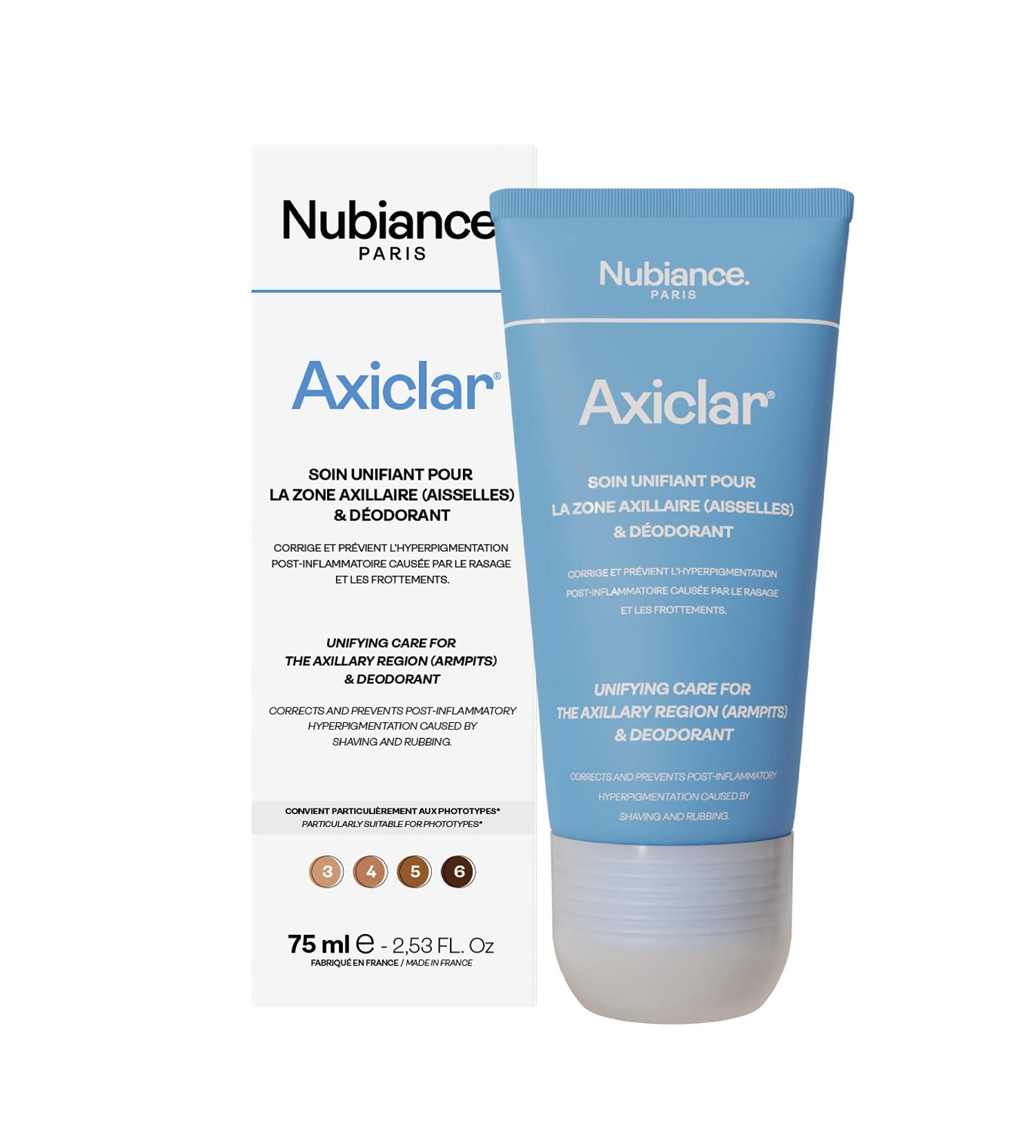 NUBIANCE - Axiclar 75ml - Underarm Spot Remover with Deodorant Action - 75ml - Anti Hyperpigmentation Skincare For Black Dark & Combination Skin Sensitive Anti blemish treatement