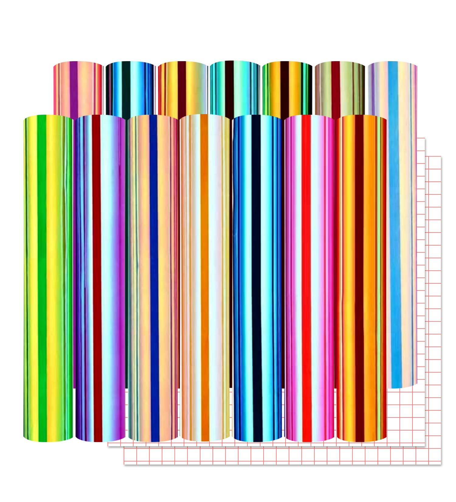 Lya Vinyl 16 Pack Holographic Vinyl Set for Cricut - 12x12 Permanent Sheets for Decor Sticker Party Car Decal - Multi-color - Buy Online on GoSupps.com