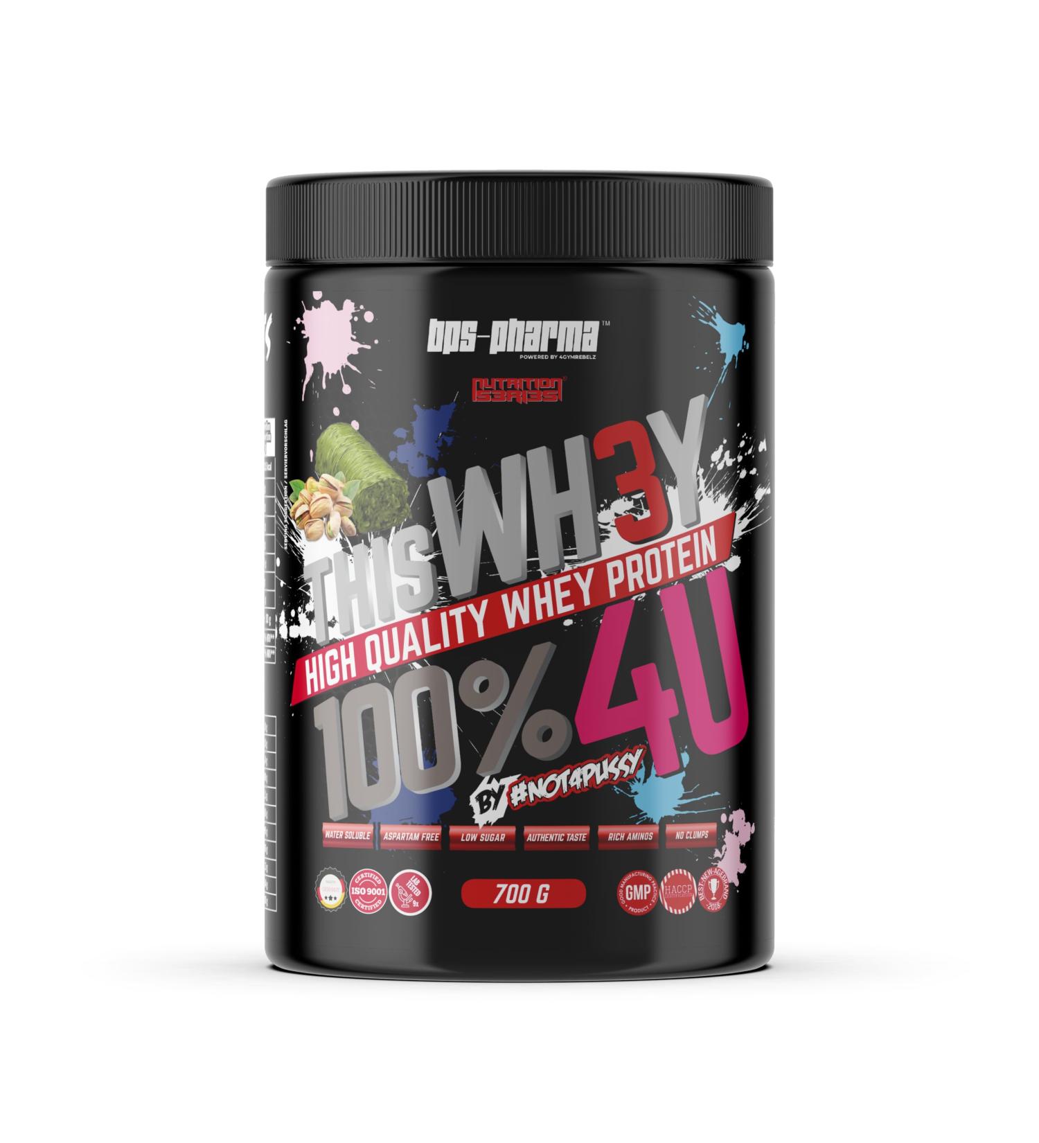 BPS Pharma WH3Y 4U Whey Protein Isolate 700g - Green Antep Pistachio | Premium Protein for Fitness & Health - Buy Online on GoSupps.com