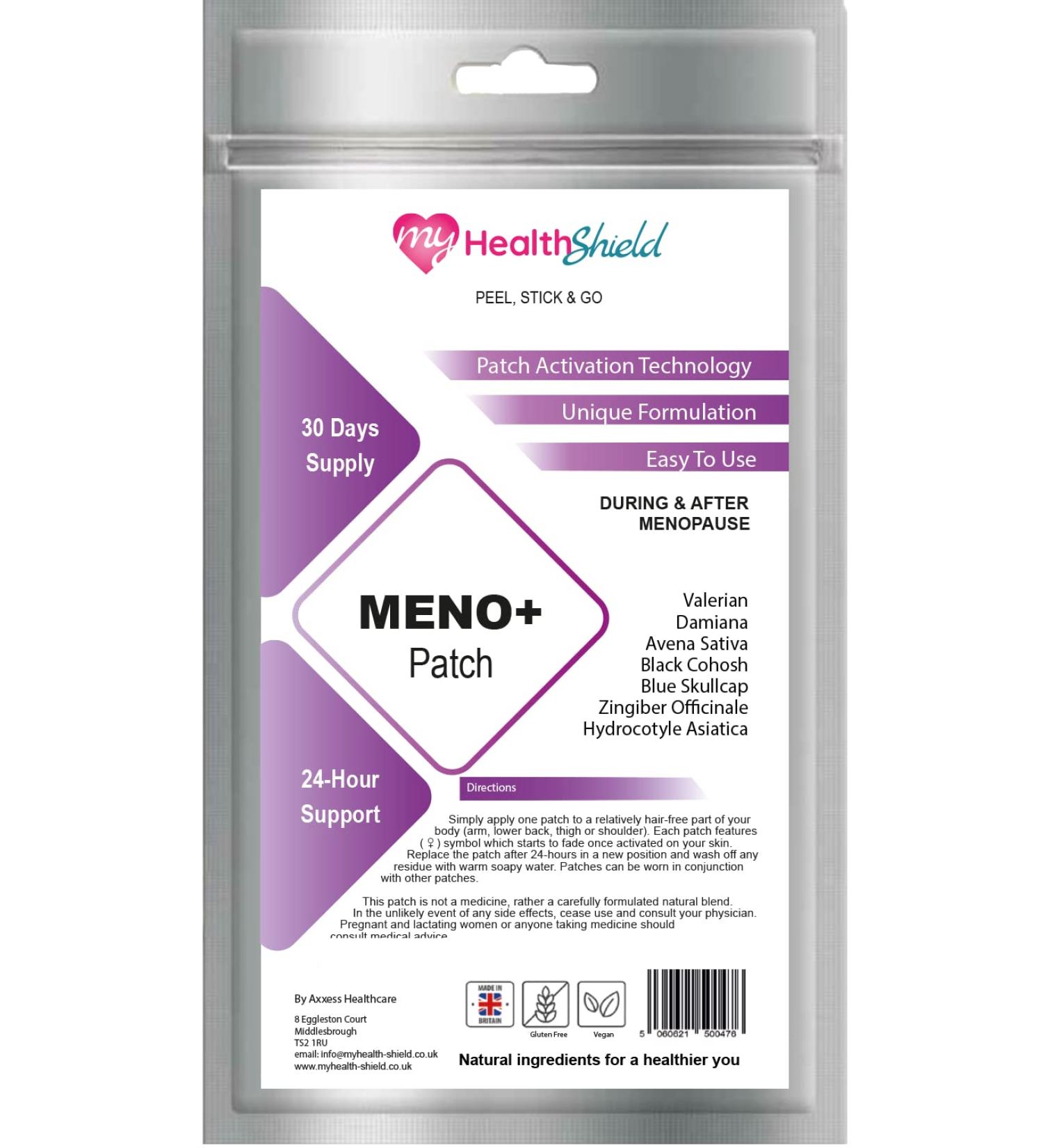 Meno+ Patch | 30 Days Supply | Perimenopause & Menopause Supplement for Women