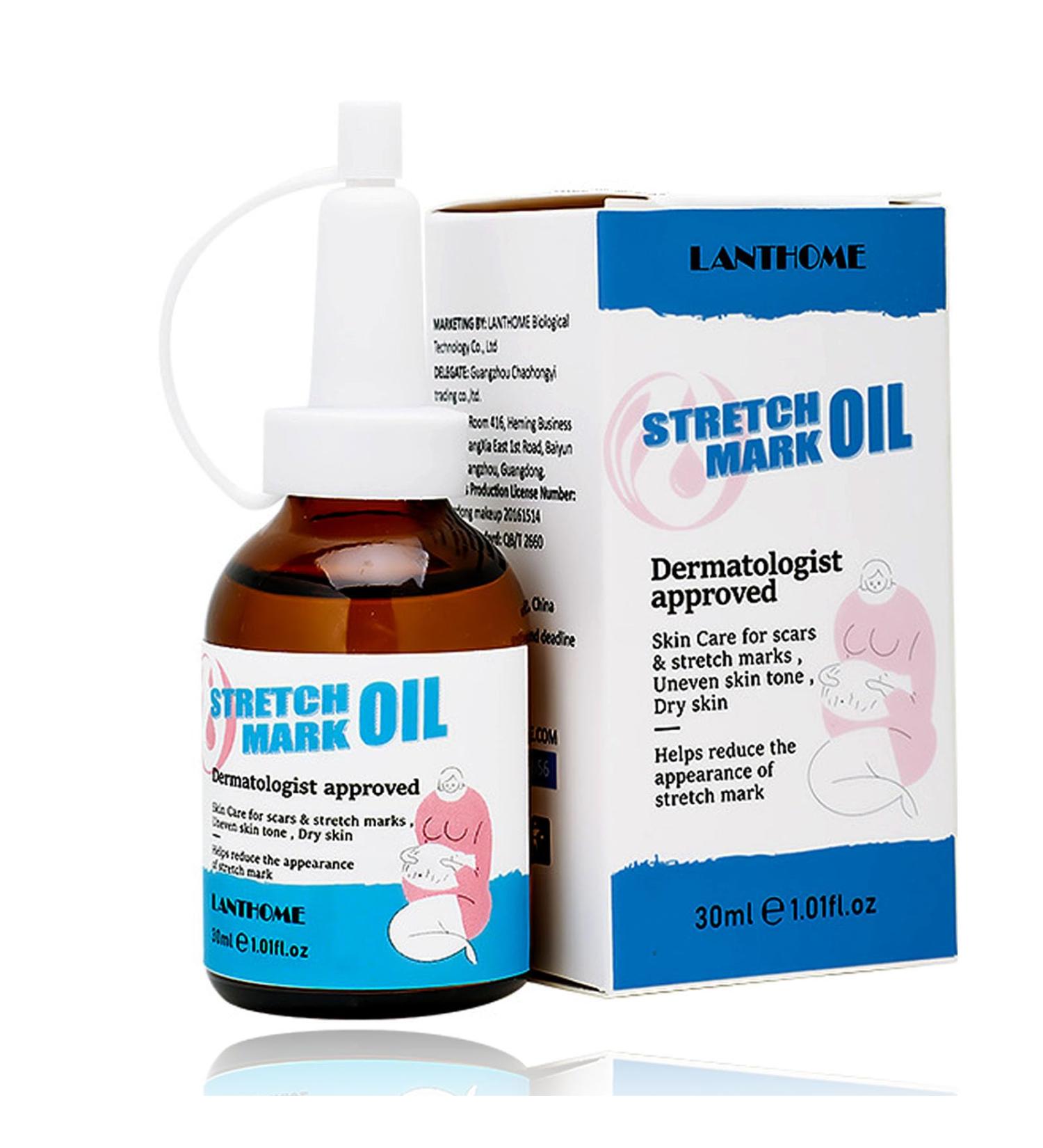 Stretch Mark Pregnancy Massage Oil - Improve Skin Fade Stretch Marks Ideal Skincare for New Moms - 30 ml - Buy Online on GoSupps.com