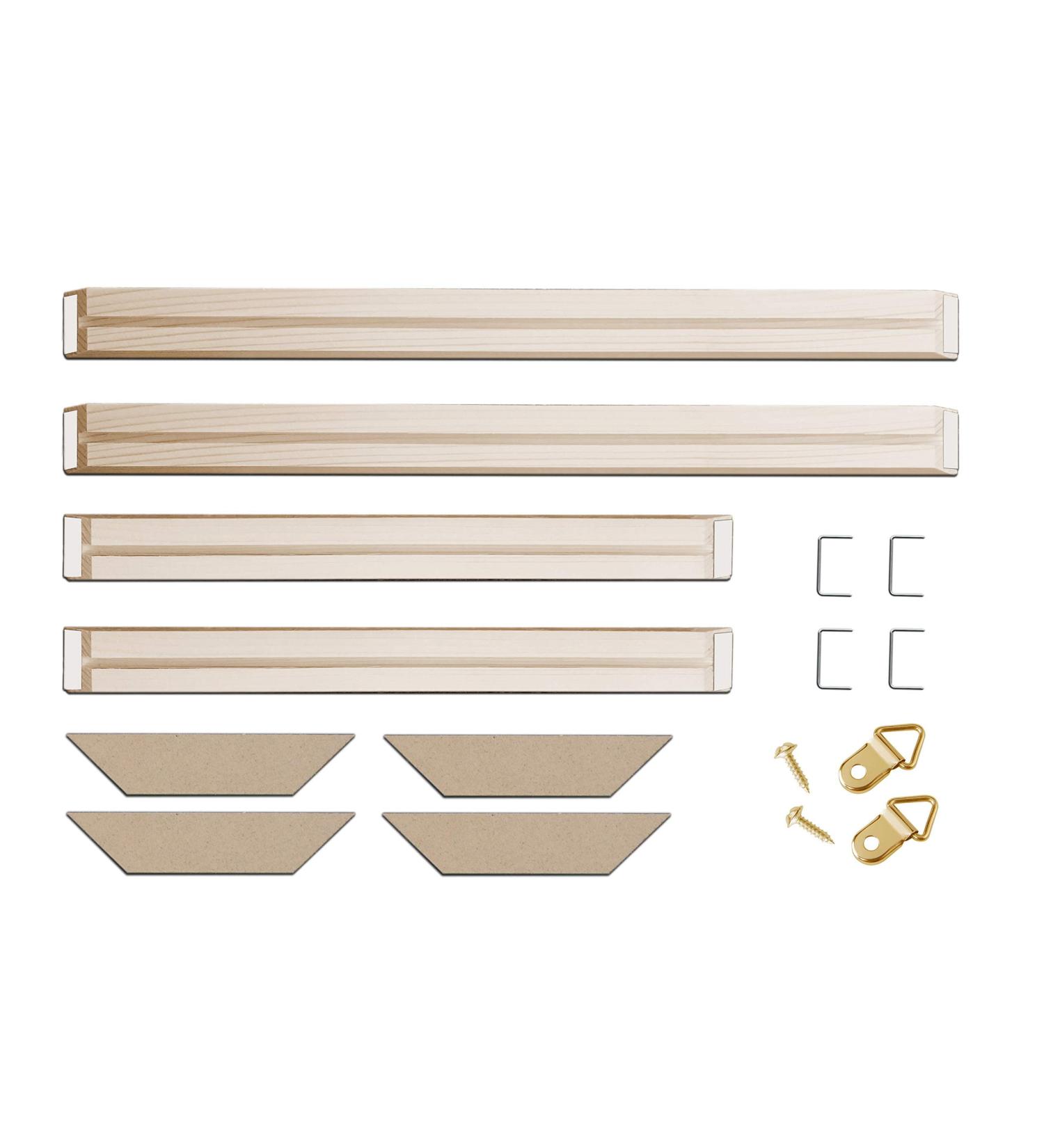 36x48 DIY Solid Wood Canvas Frame Kit for Oil Painting & Wall Art - Customizable Wooden Frames - Easy Build Stretching System - Framed Picture Accessories - Buy Online on GoSupps.com