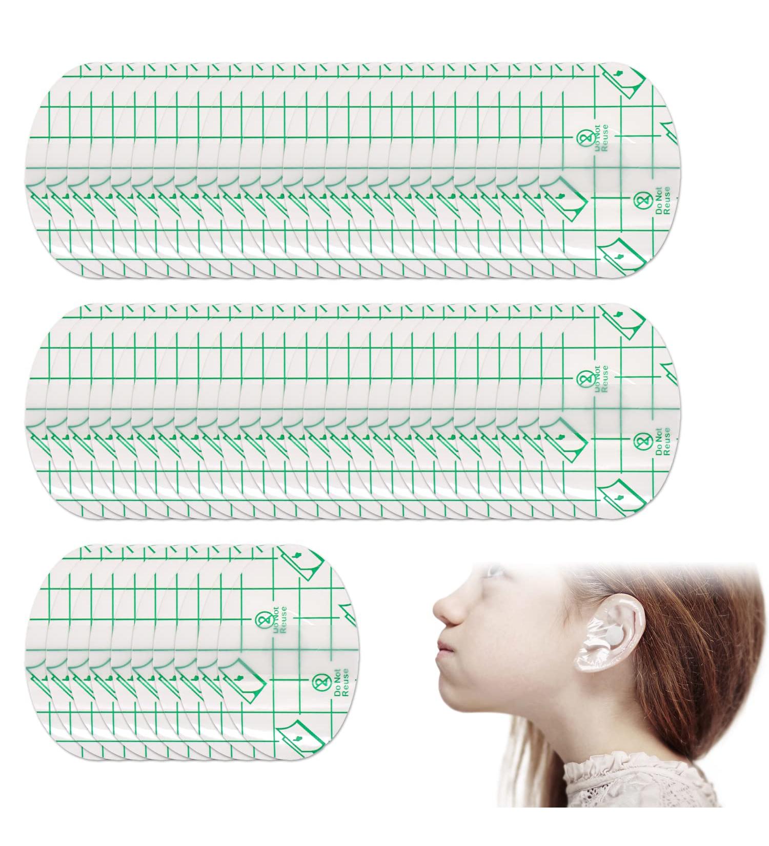 KRISMYA Disposable Ear Covers Ear Protectors 60 Pcs Waterproof Ear Stickers Ear Covers for Swimming  Bathing  Surfing  and Other Water Sports  Suitable for Adults Kids Newborn