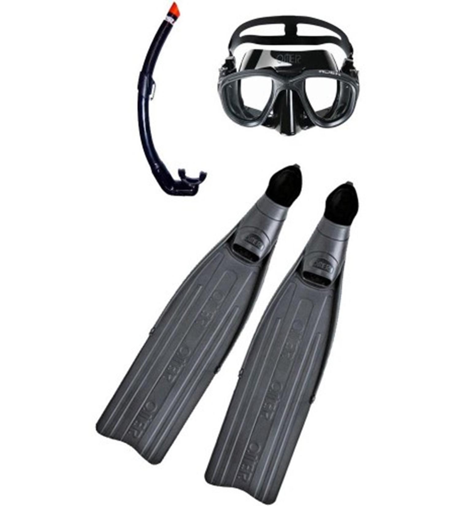 OMER EagleRay Kit EagleRay Fin  Alien Mask  Zoom Snorkel Set for Free Diving or Spearfishing 44/45 - Buy Online on GoSupps.com