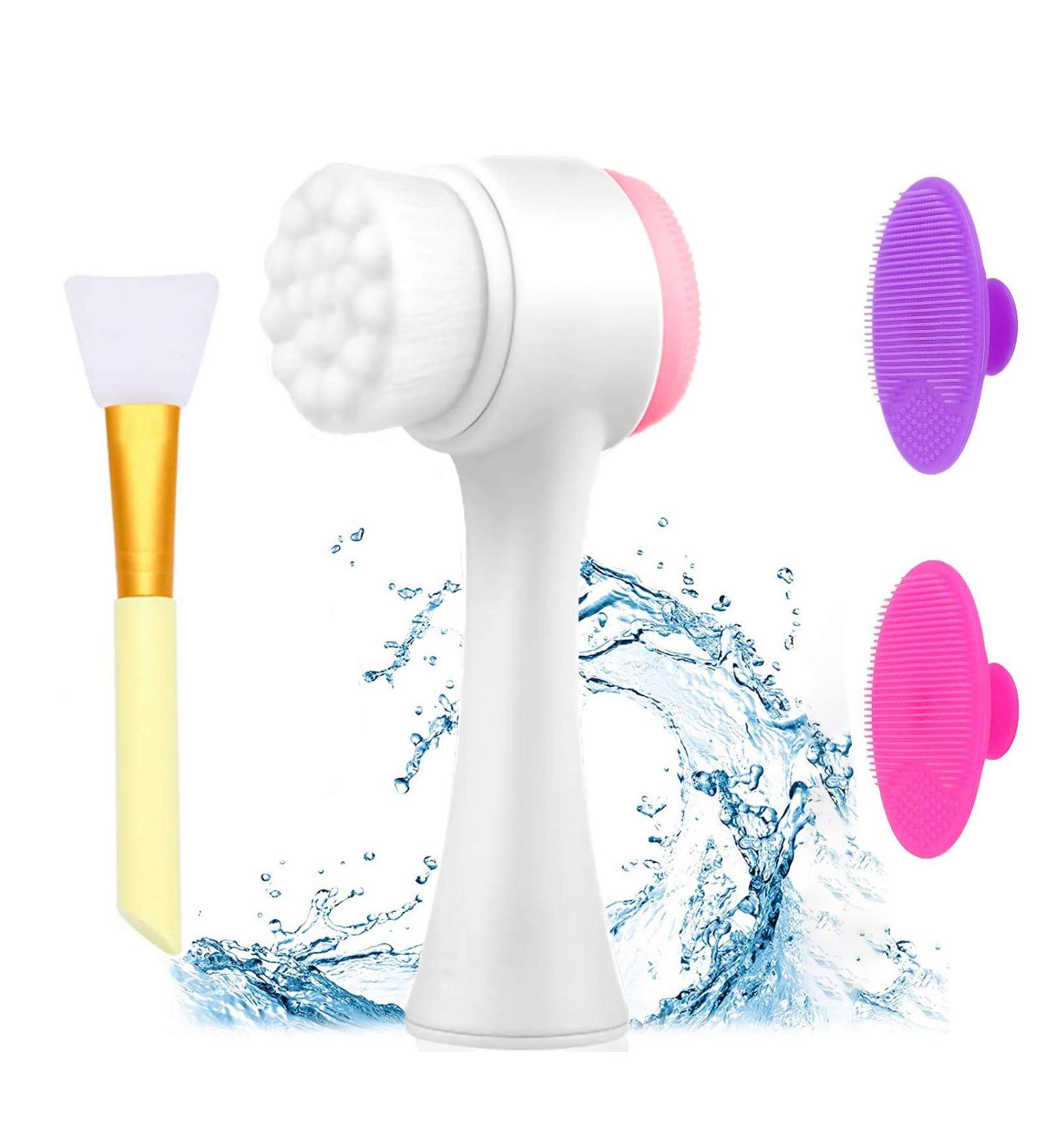 4-in-1 Face Cleaning Brush Set - Silicone Mask Brush & Scrubber for Anti-Aging | Deep Peeling Makeup Tools (4 Pieces) - Buy Online on GoSupps.com