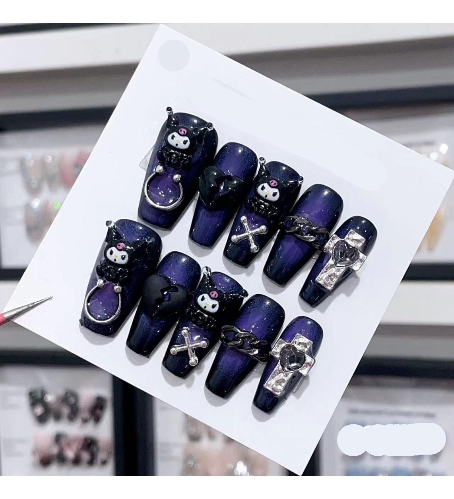 Removable and wearable nail art French Almond Ombre Handmade Press On Nails Long Acrylic False Nail Tips InNail (Color : 29130 Size : S) - Buy Online on GoSupps.com