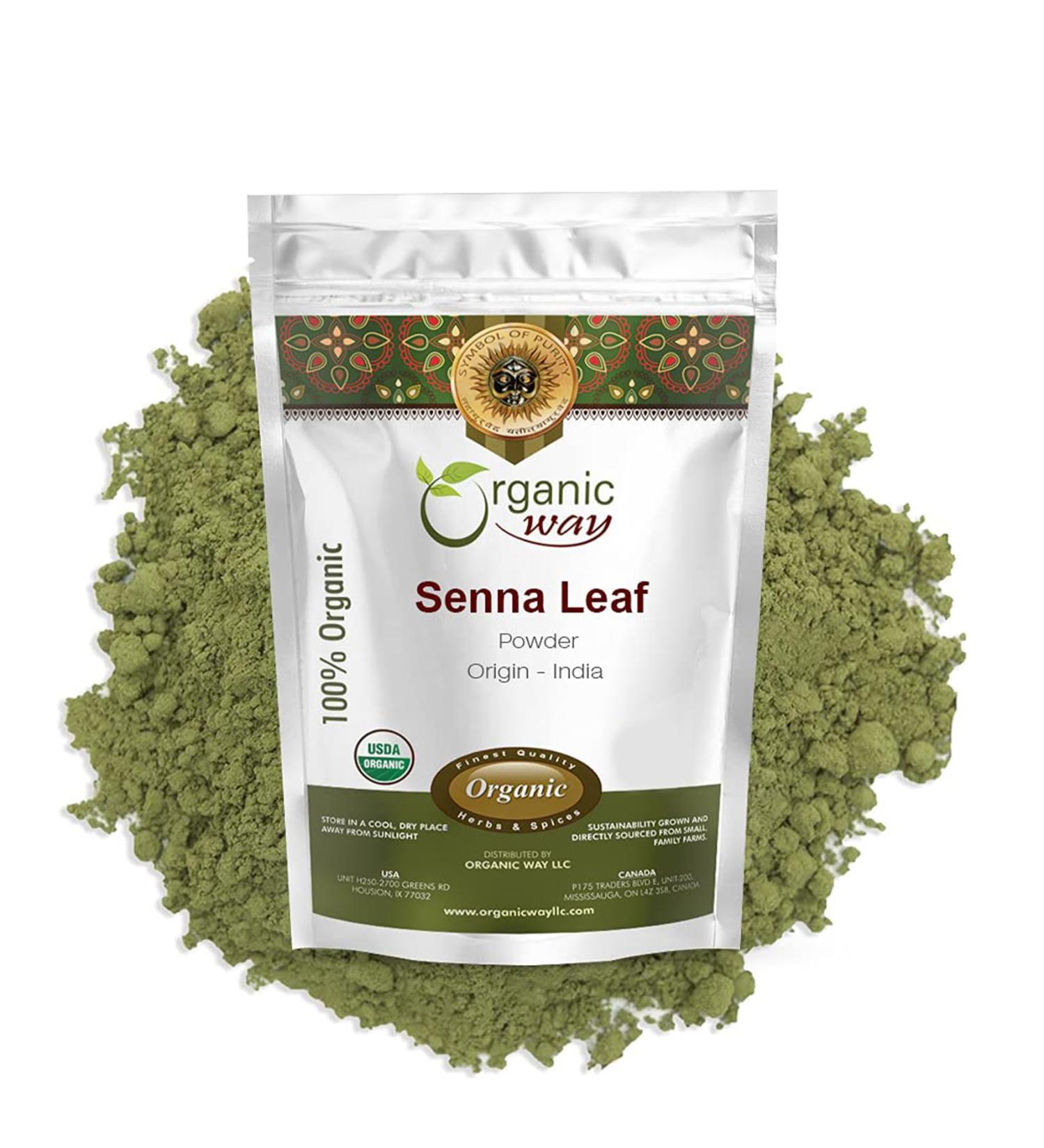 Organic Way Senna Leaf Powder - Premium Grade Organic & Kosher Certified | Vegan Non-GMO Gluten-Free Superfood | USDA Certified | Ships Internationally (1 LB - Buy Online on GoSupps.com