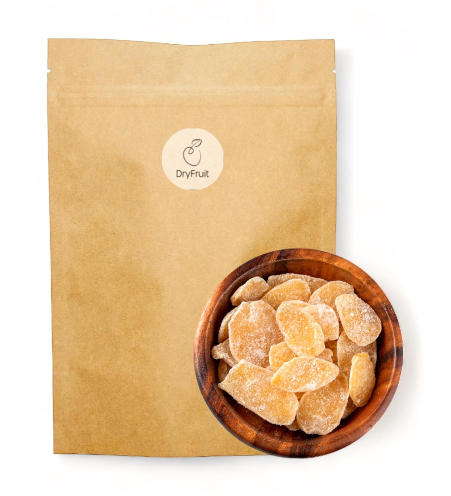 Dried Ginger - Sugared & Unsulphured Dry Fruit | Premium Quality | International Shipping - Buy Online on GoSupps.com
