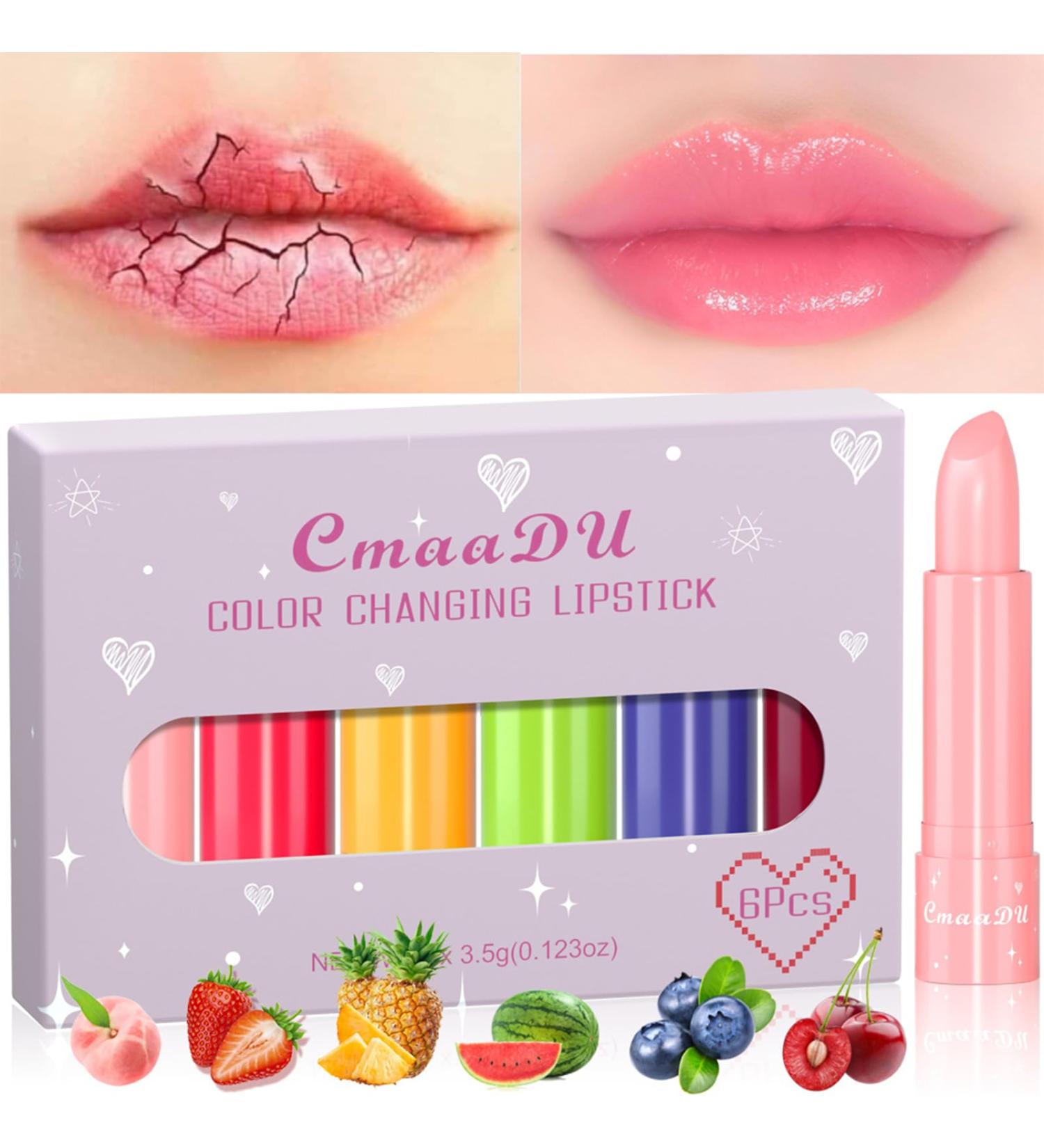 SOMGKINE Lipsticks lipstick fruit fruit lip balm shimmering lipstick with glossy surface lip care lipstick for moisturizing lips lipstick makeup set - Buy Online on GoSupps.com