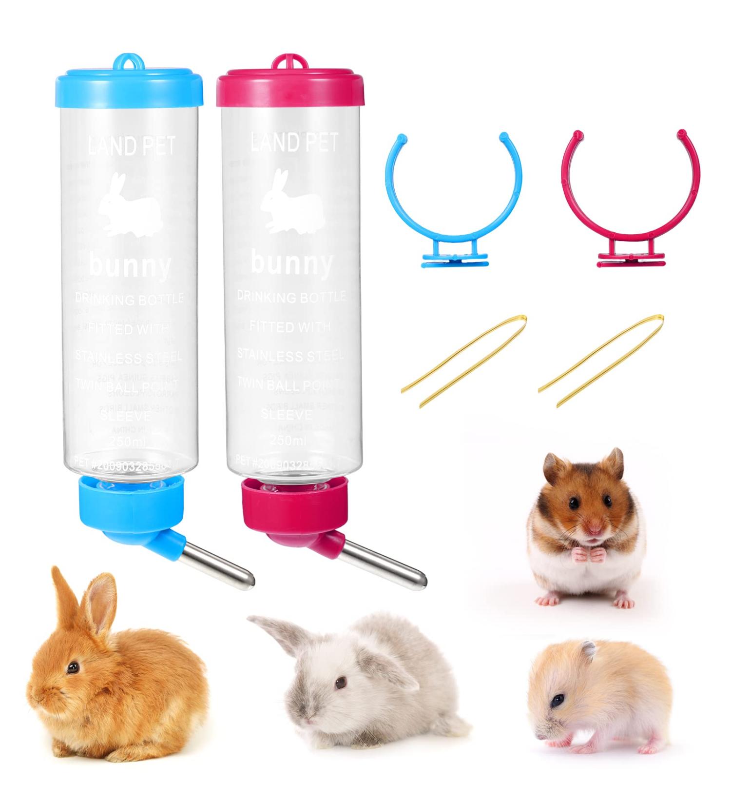 2 Pack 125ml Guinea Pig Water Bottle guinea Pig Water Bottle Non Drip Dispenser Bottle Guinea Pig Water Bottles Rabbit Water Bottles No Drip Water Bottle Automatic Water Feeder For Pig Hamster blue&red - Buy Online on GoSupps.com