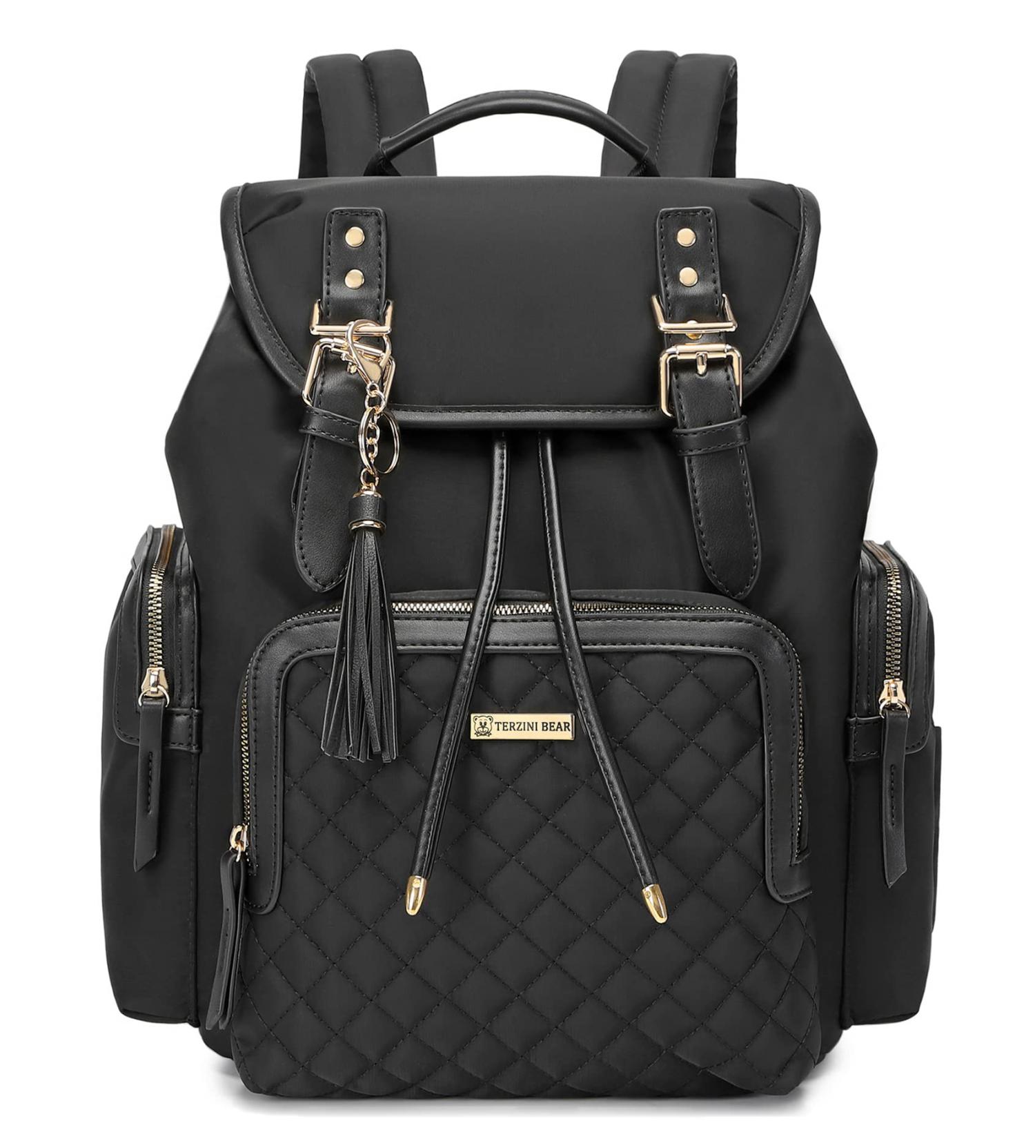 Diaper Bag Backpack TERZINI BEAR Diaper Bags for Baby Boy Girl with USB Charging Port Changing mat Stroller Hooks (Black) - Buy Online on GoSupps.com