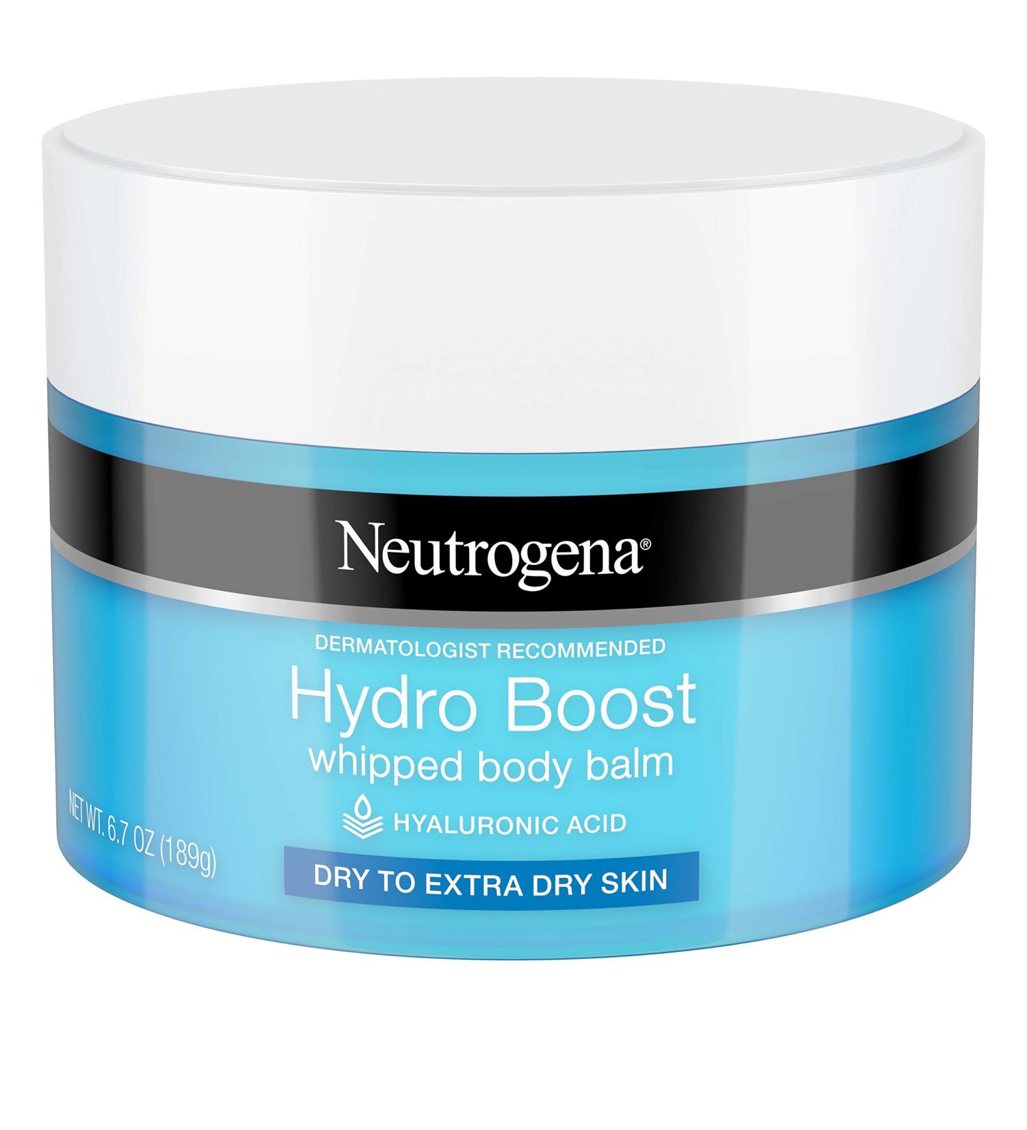 Neutrogena Hydro Boost Hydrating Whipped Body Balm - Hyaluronic Acid, Non-Greasy, Fast-Absorbing, 6.7 oz - Buy Online on GoSupps.com