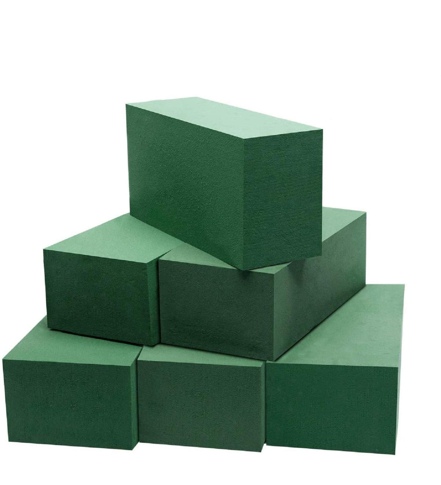 Miracliy 6 Pcs Large Floral Foam Blocks - Wet and Dry Foam for Flower Arrangement - Florist Floral Kit - Green Styrofoam - 9x3.1x4.3 - Buy Online on GoSupps.com