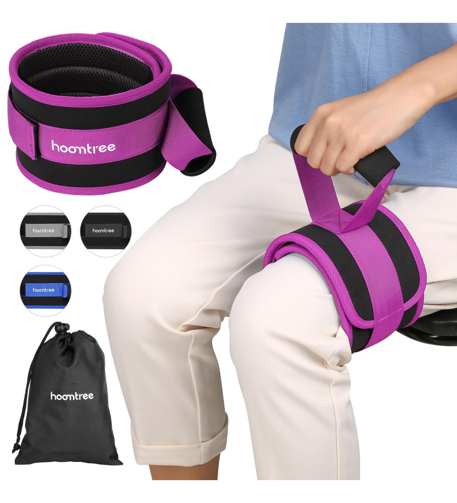 Hoomtree Leg Lifter Strap for Limited Mobility Thigh Lifter Strap with Padded Grip and Loop Knee Hip Surgery Recovery Aids for Disabled Eldly Get in and Out of Bed Car Wheelchair 1 pack Pink - Buy Online on GoSupps.com