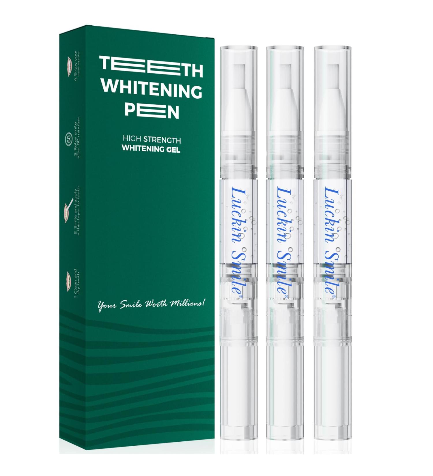 Effective Teeth Whitening Pen - 3 Pack | Remove Stains & Lighten Teeth Easily | Home & Travel Use - Buy Online on GoSupps.com