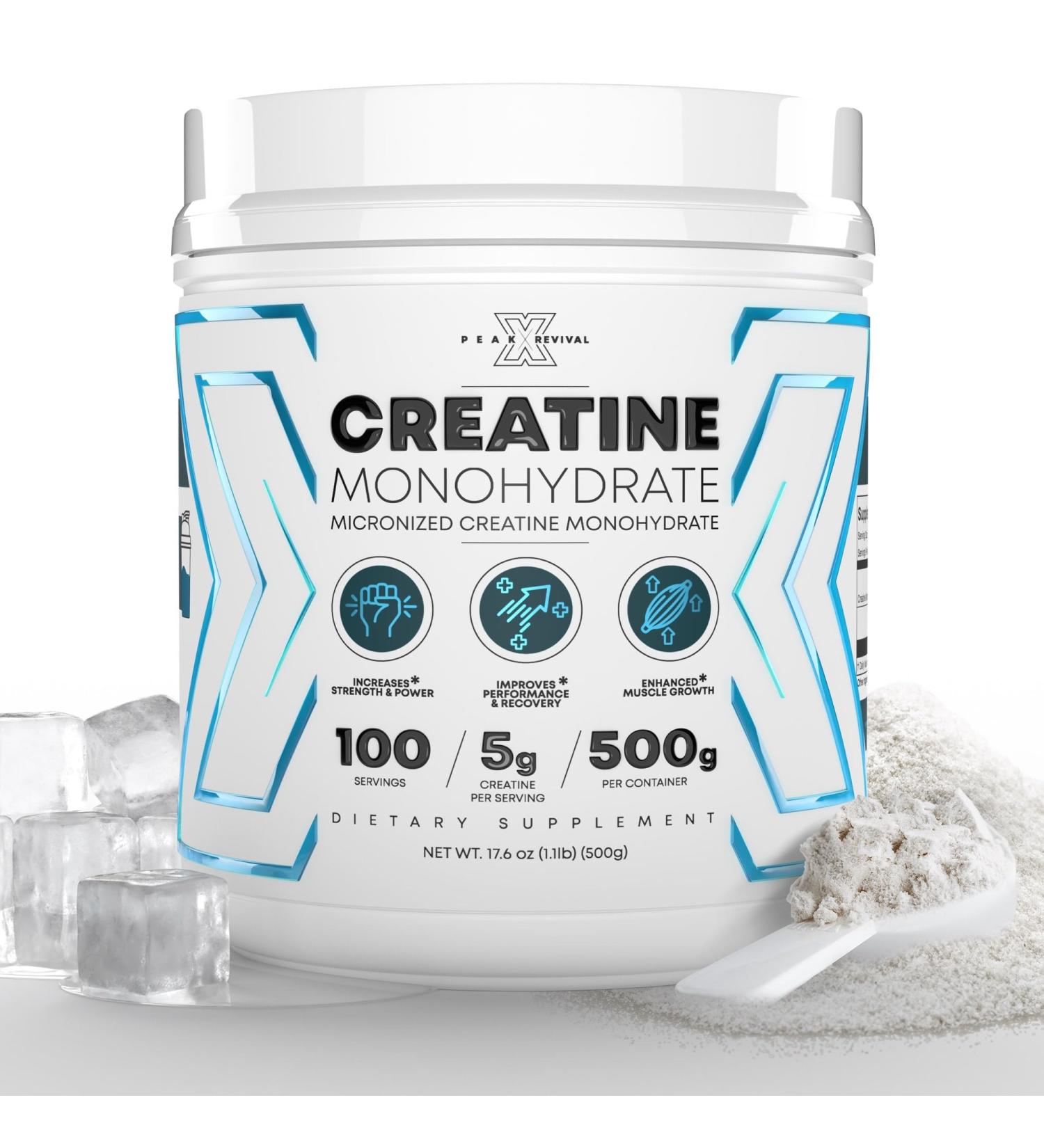 Performance Micronized Creatine Monohydrate Powder - 5000mg 100 Servings Unflavored Gluten Free Non-GMO Vegan - International Shipping Available - Buy Online on GoSupps.com