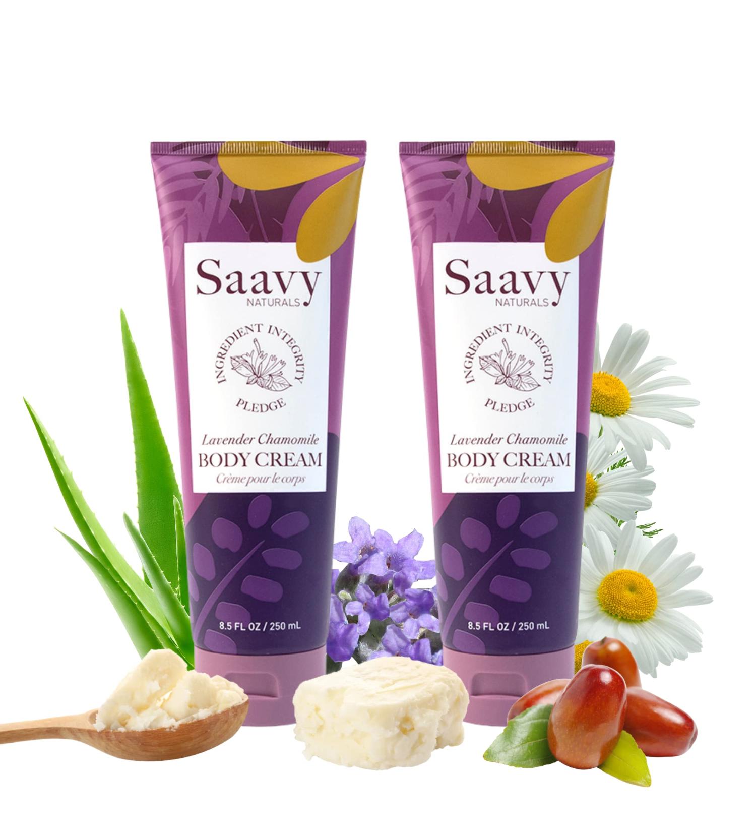 Savvy Naturals Lavender Chamomile Body Cream 2 Pack - 8.5oz for Women - Buy Online on GoSupps.com
